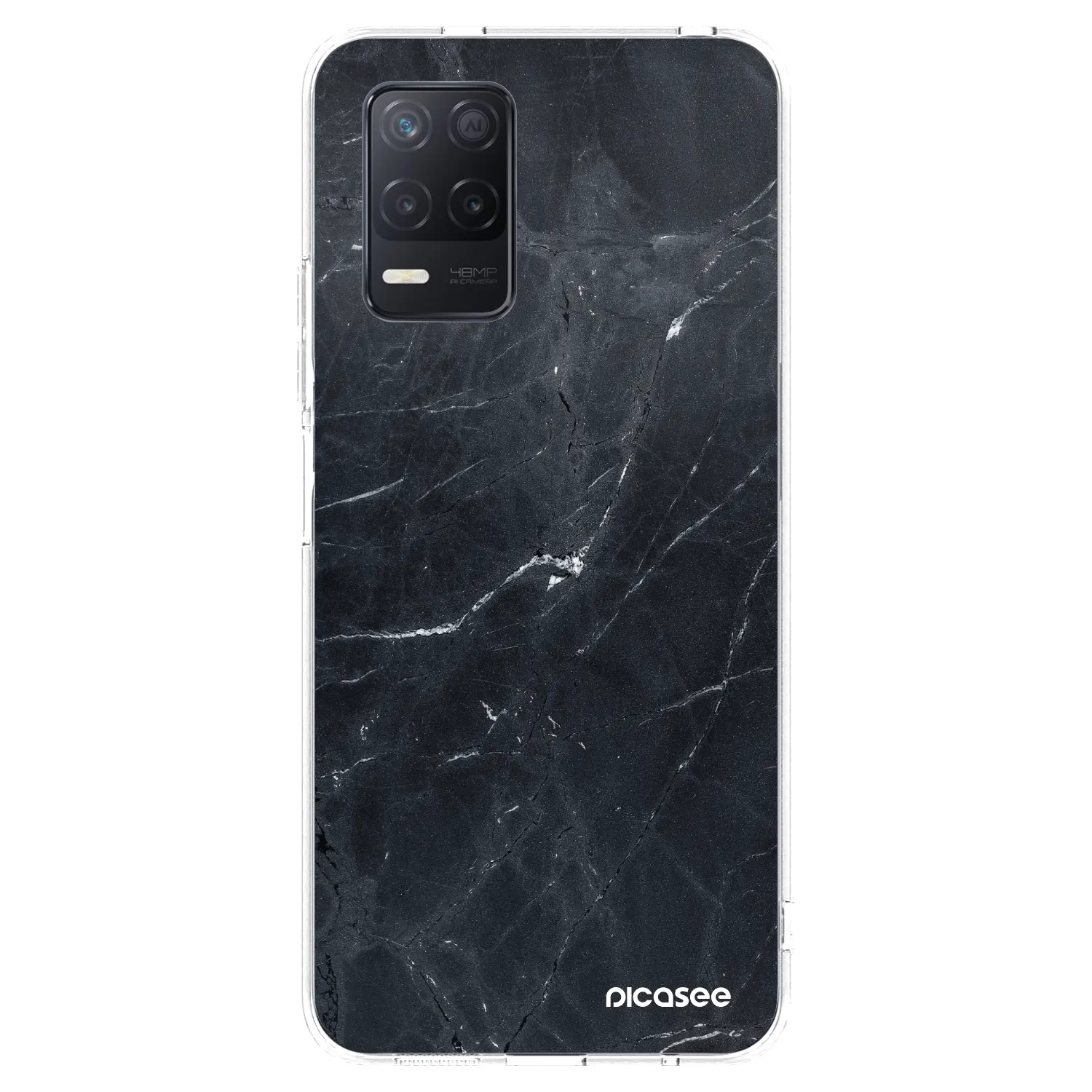 Picasee átlátszó szilikon tok az alábbi mobiltelefonokra Realme 8 5G - Black marble