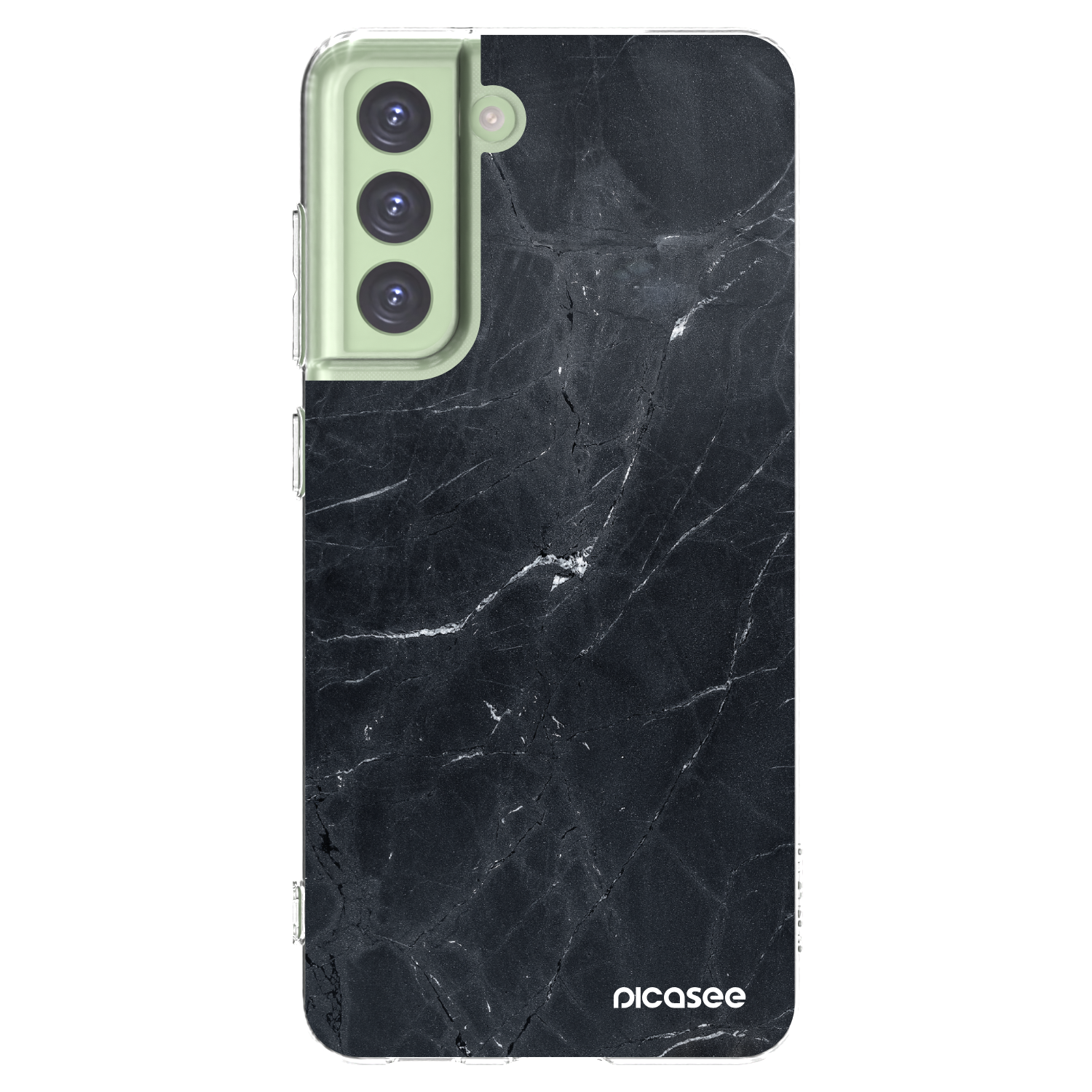 Picasee átlátszó szilikon tok az alábbi mobiltelefonokra Samsung Galaxy S21 FE 5G - Black marble