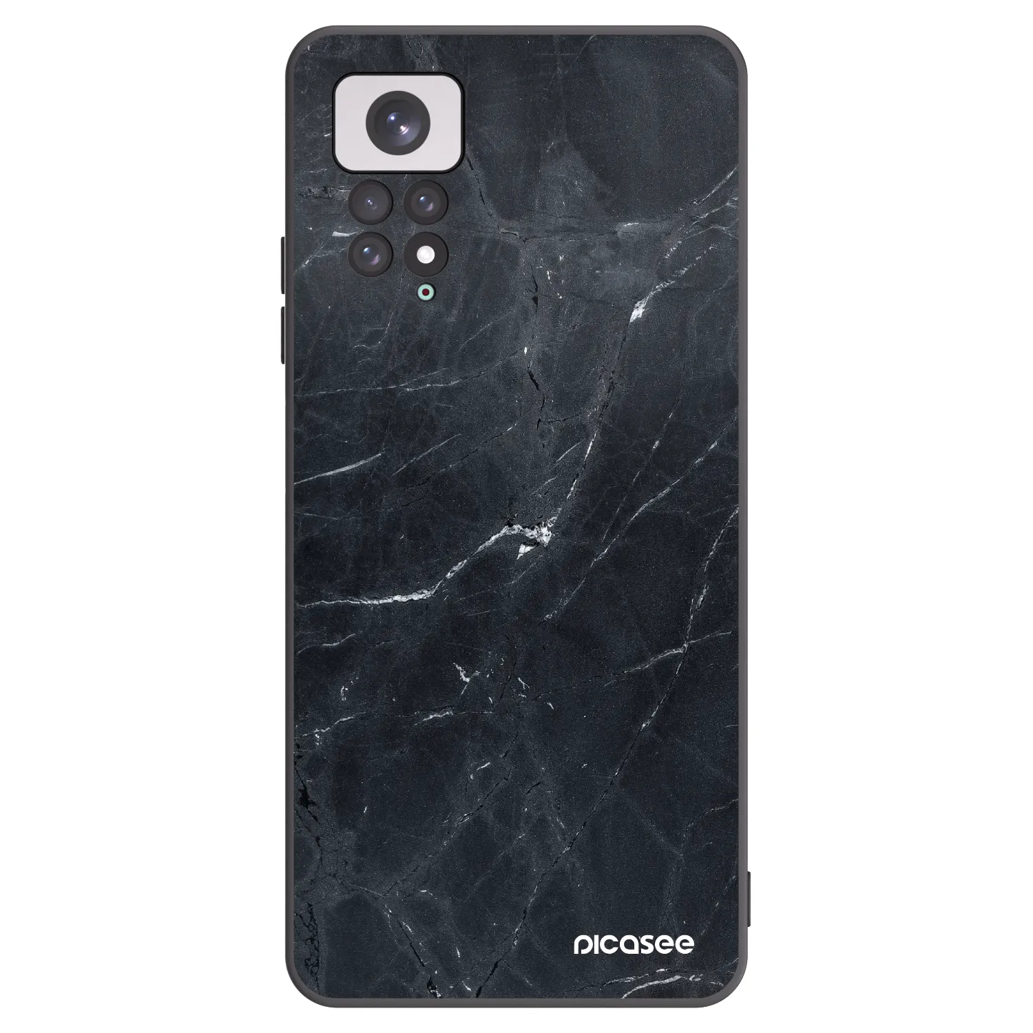 Picasee fekete szilikon tok az alábbi mobiltelefonokra Xiaomi Redmi Note 11 - Black marble