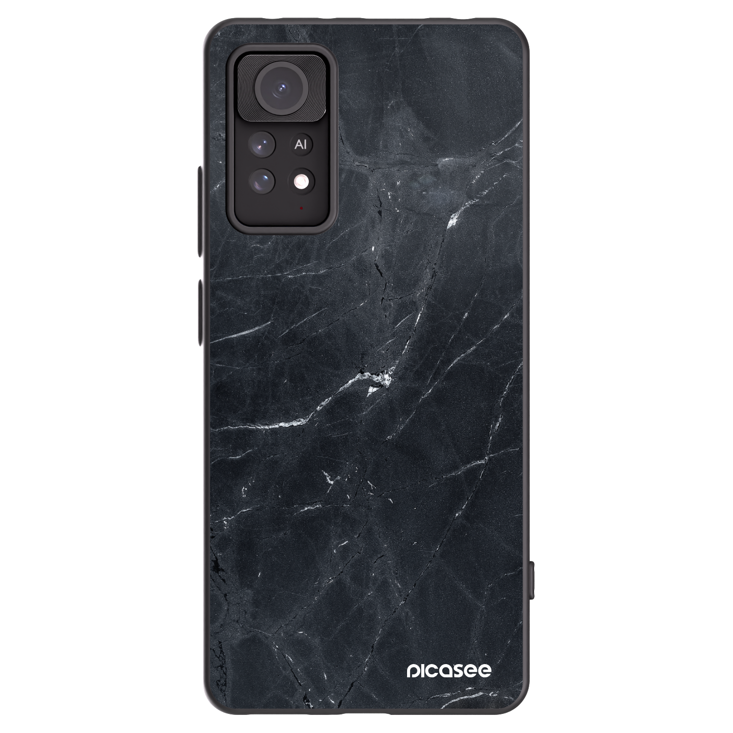 Picasee fekete szilikon tok az alábbi mobiltelefonokra Xiaomi Redmi Note 11 Pro - Black marble