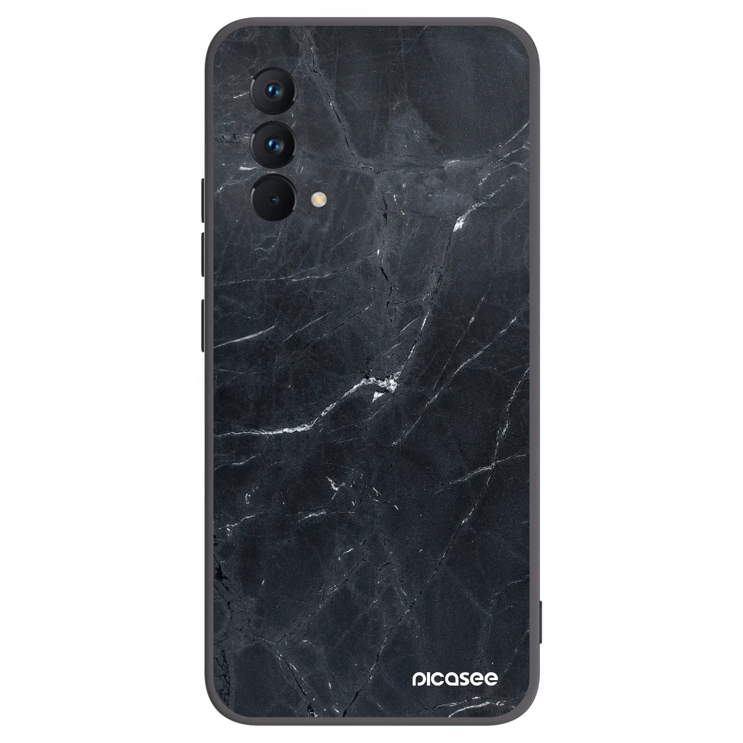 Picasee fekete szilikon tok az alábbi mobiltelefonokra Realme GT Master Edition 5G - Black marble