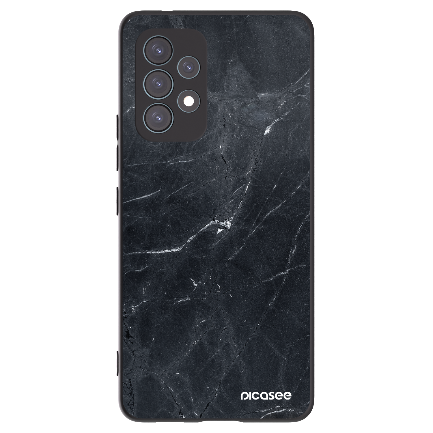 Picasee fekete szilikon tok az alábbi mobiltelefonokra Samsung Galaxy A53 5G A536 - Black marble