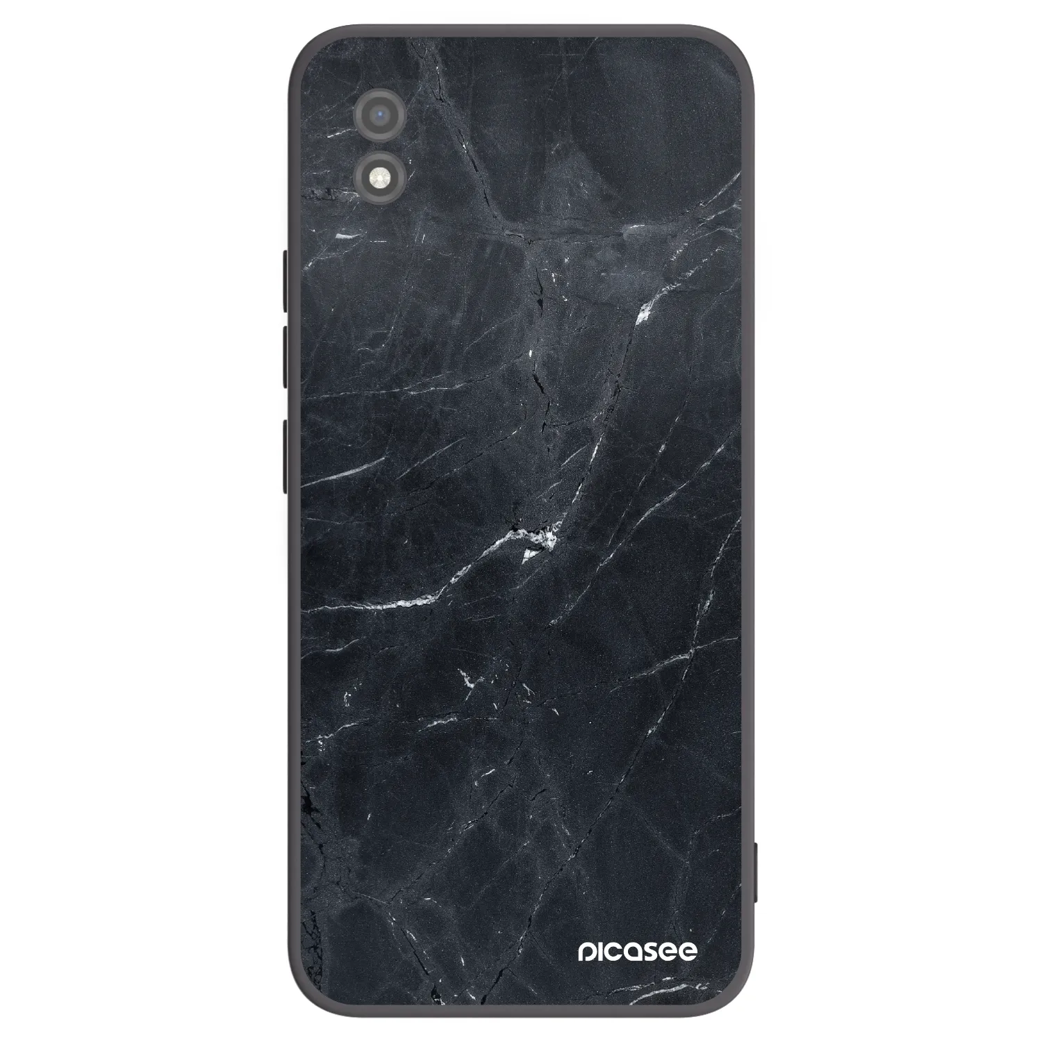 Picasee fekete szilikon tok az alábbi mobiltelefonokra Realme C11 (2021) - Black marble