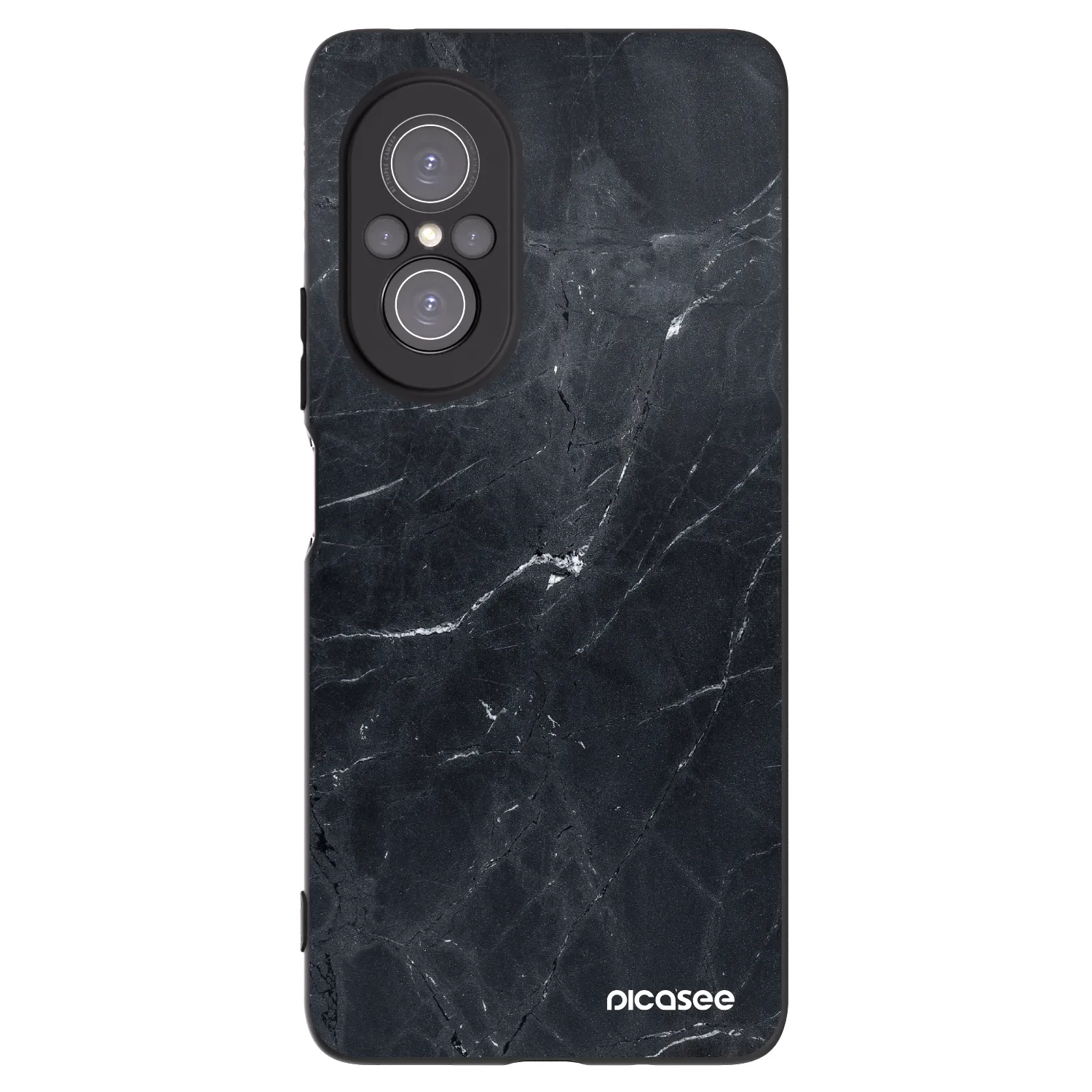 Picasee fekete szilikon tok az alábbi mobiltelefonokra Huawei Nova 9 SE - Black marble