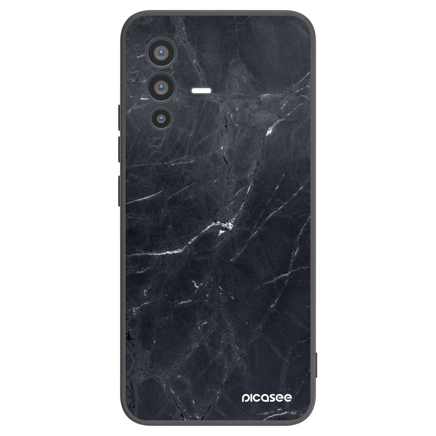 Picasee fekete szilikon tok az alábbi mobiltelefonokra Vivo V23 5G - Black marble