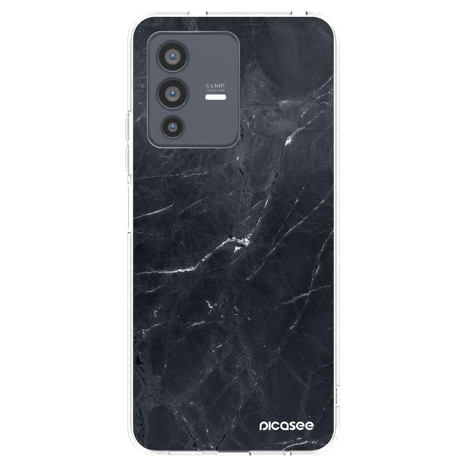 Picasee átlátszó szilikon tok az alábbi mobiltelefonokra Vivo V23 5G - Black marble