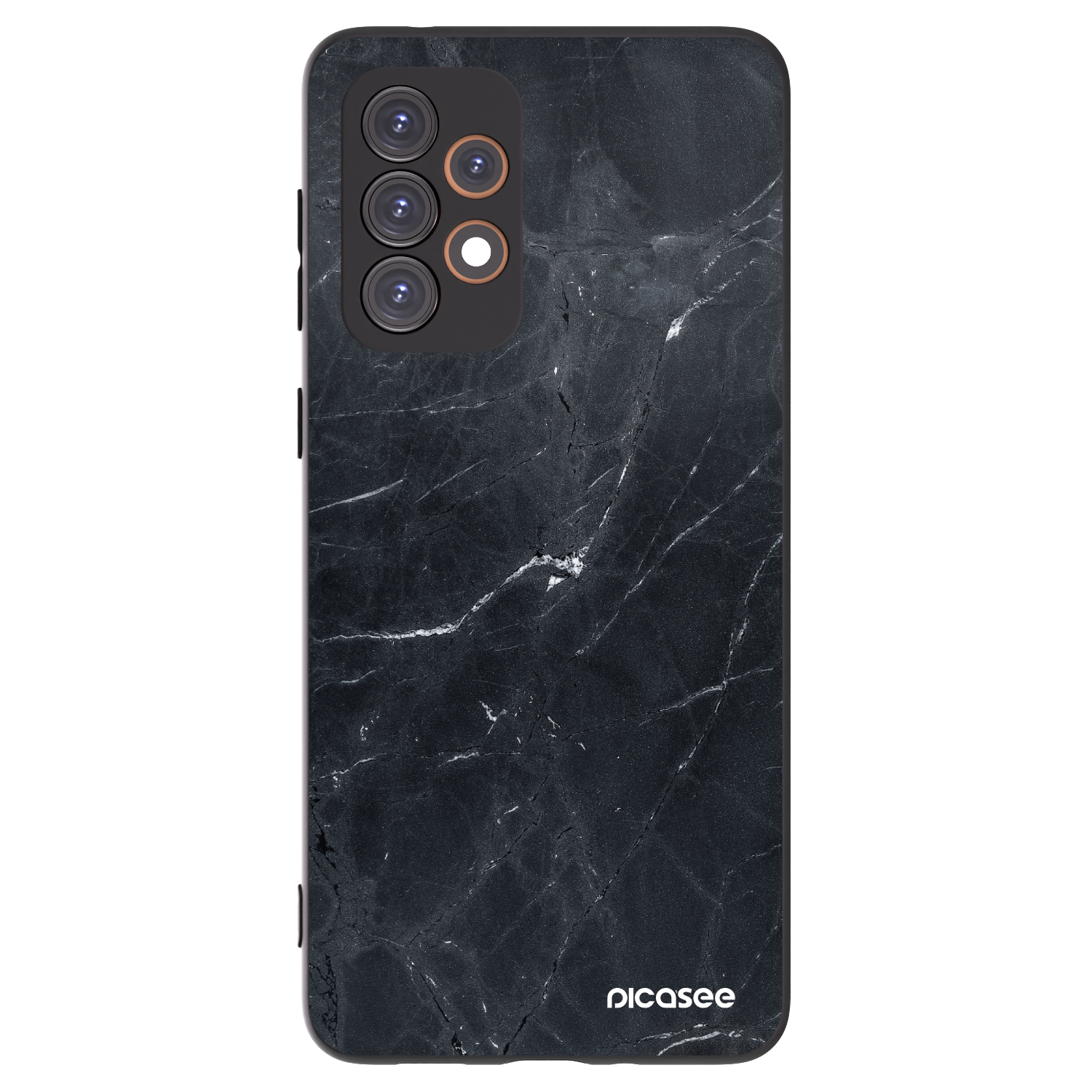 Picasee fekete szilikon tok az alábbi mobiltelefonokra Samsung Galaxy A33 5G A336 - Black marble