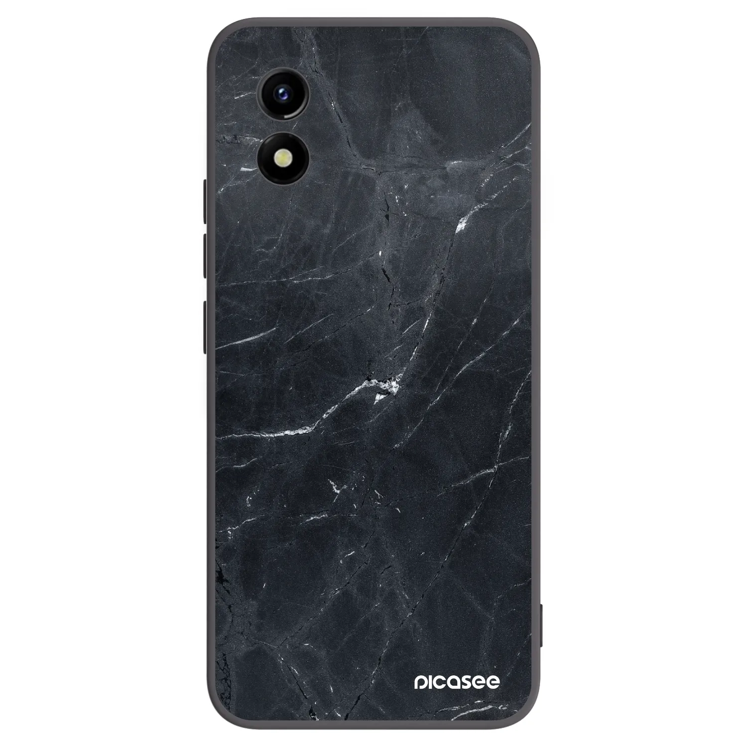 Picasee fekete szilikon tok az alábbi mobiltelefonokra Vivo Y01 - Black marble
