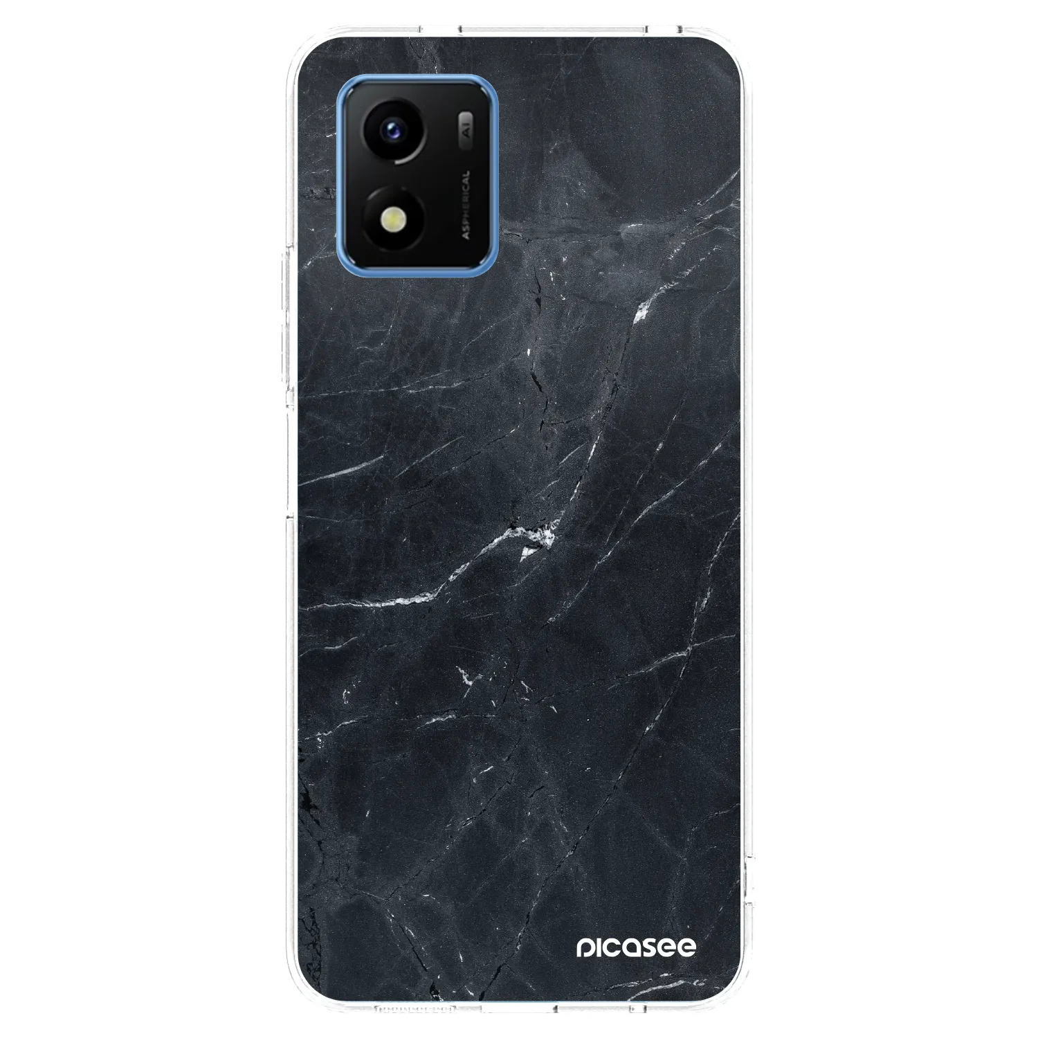 Picasee átlátszó szilikon tok az alábbi mobiltelefonokra Vivo Y01 - Black marble