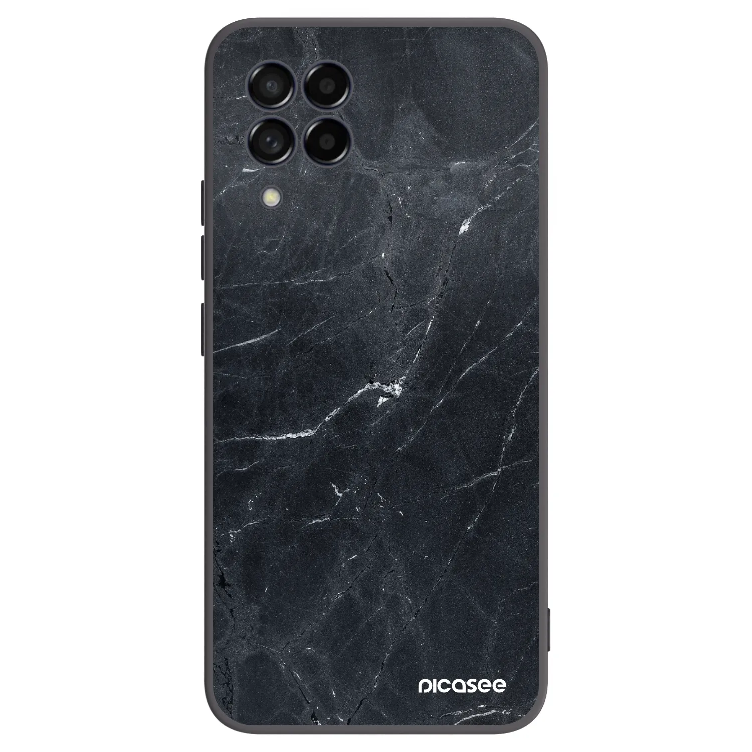 Picasee fekete szilikon tok az alábbi mobiltelefonokra Samsung Galaxy M53 5G - Black marble