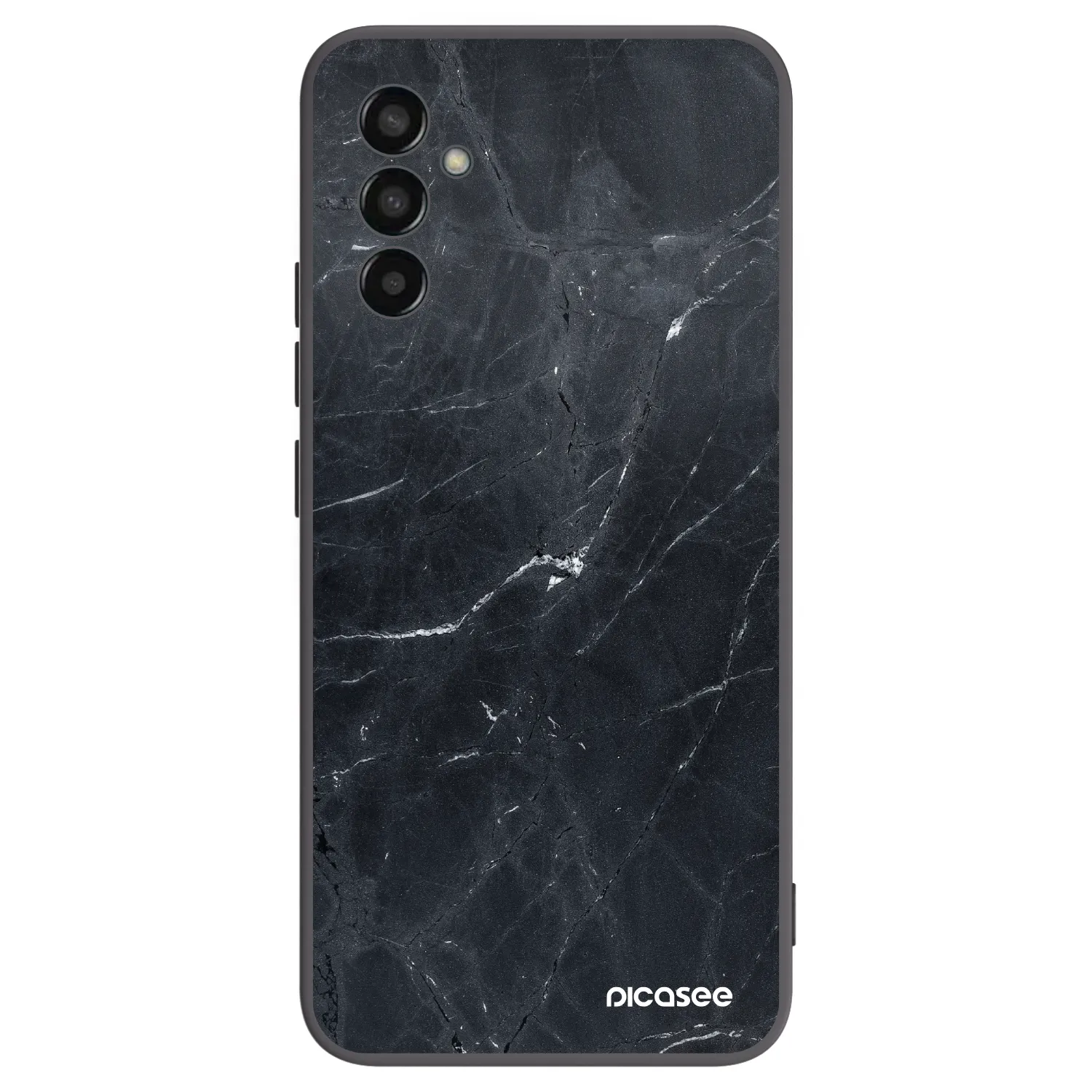 Picasee fekete szilikon tok az alábbi mobiltelefonokra Samsung Galaxy M13 M135F - Black marble