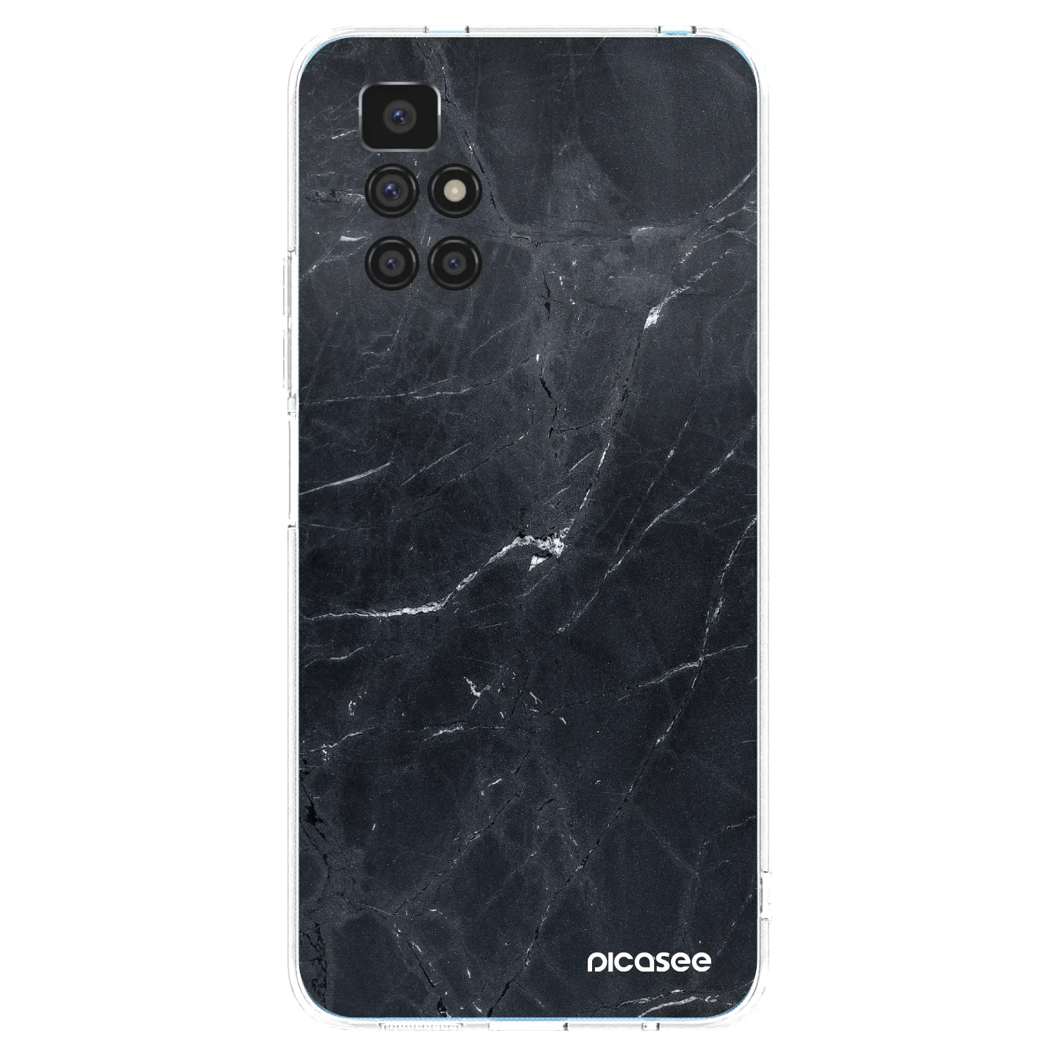Picasee átlátszó szilikon tok az alábbi mobiltelefonokra Xiaomi Redmi 10 (2022) - Black marble