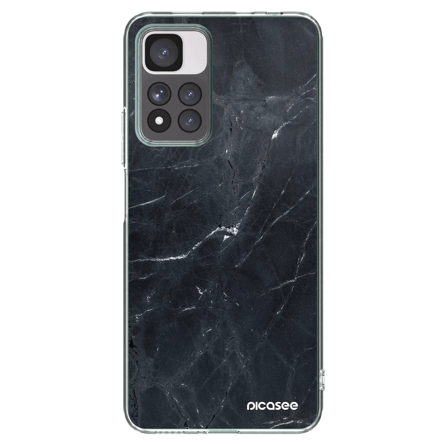 Picasee átlátszó szilikon tok az alábbi mobiltelefonokra Xiaomi Redmi Note 11 Pro+ 5G - Black marble