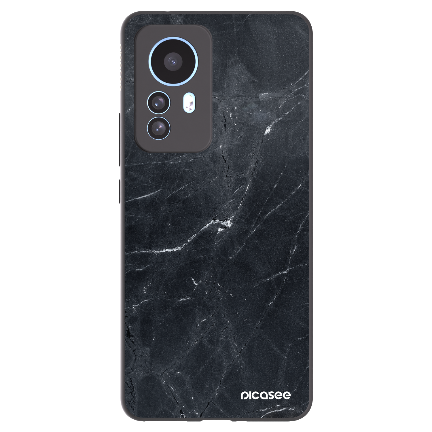 Picasee fekete szilikon tok az alábbi mobiltelefonokra Xiaomi 12T Pro - Black marble