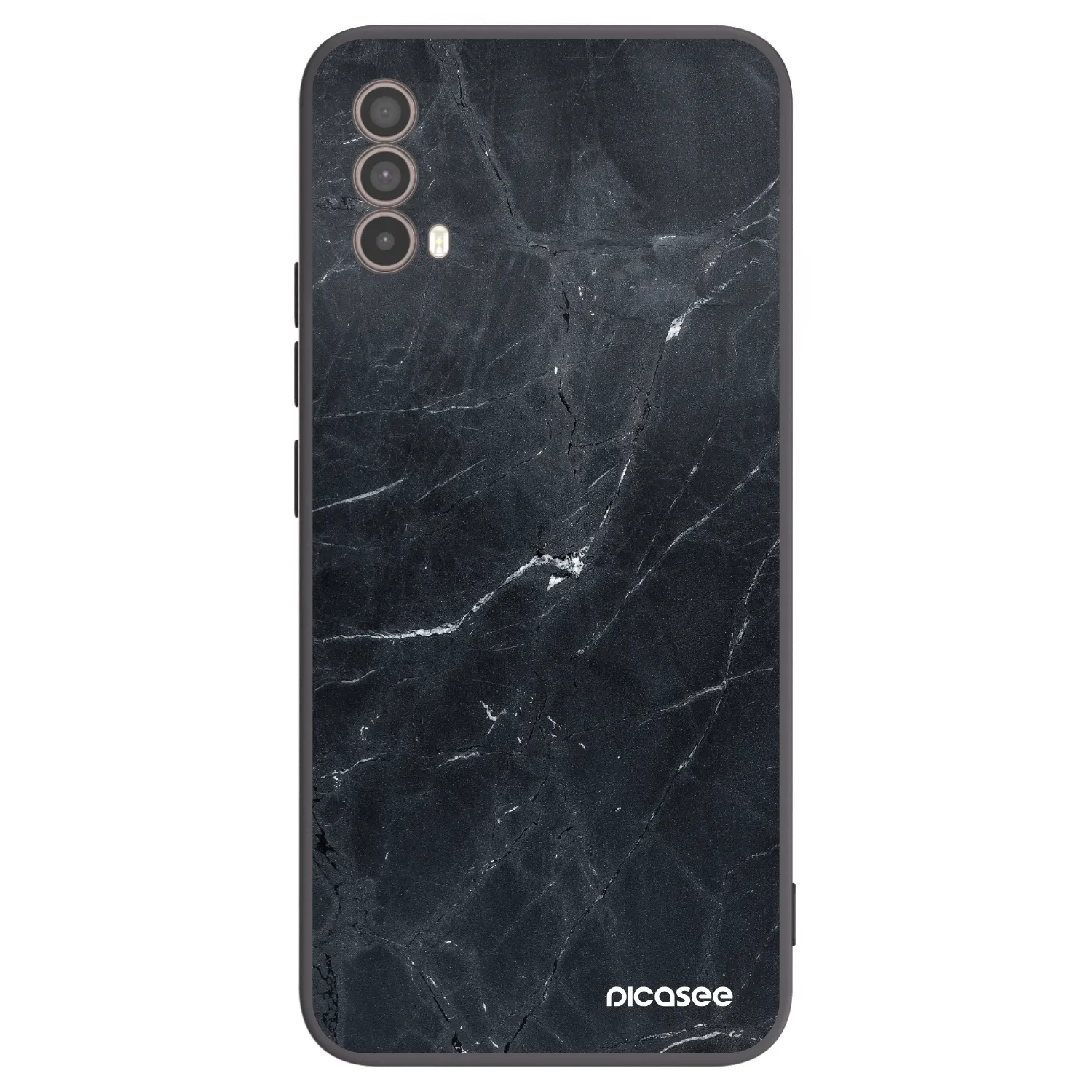 Picasee fekete szilikon tok az alábbi mobiltelefonokra Motorola Moto E40 - Black marble