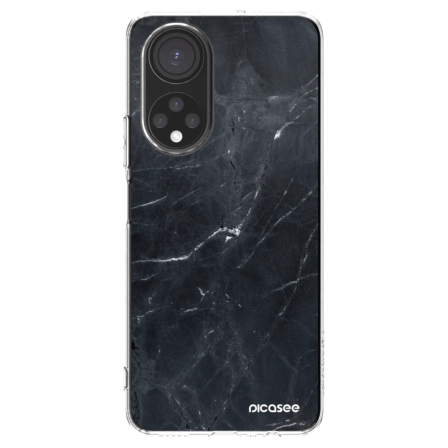 Picasee átlátszó szilikon tok az alábbi mobiltelefonokra Honor X7 - Black marble