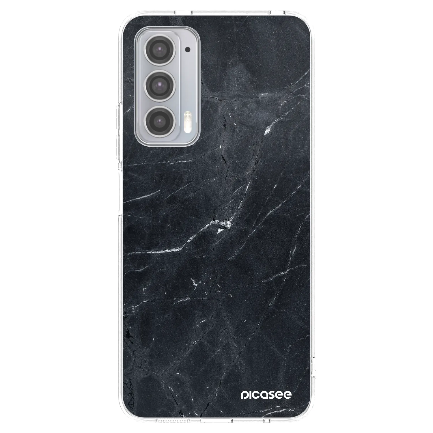 Picasee átlátszó szilikon tok az alábbi mobiltelefonokra Motorola Edge 20 - Black marble