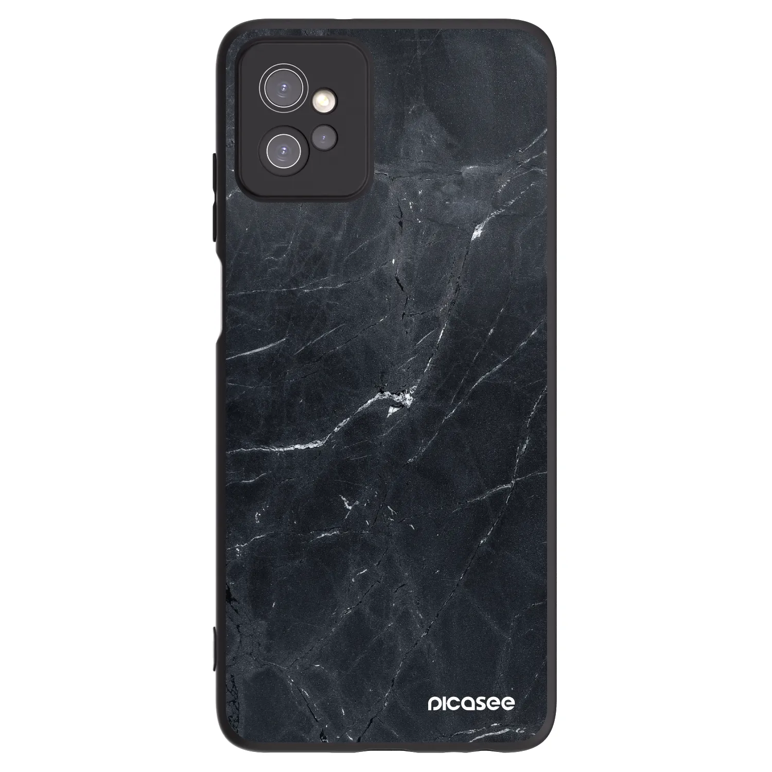 Picasee fekete szilikon tok az alábbi mobiltelefonokra Motorola Moto G32 - Black marble