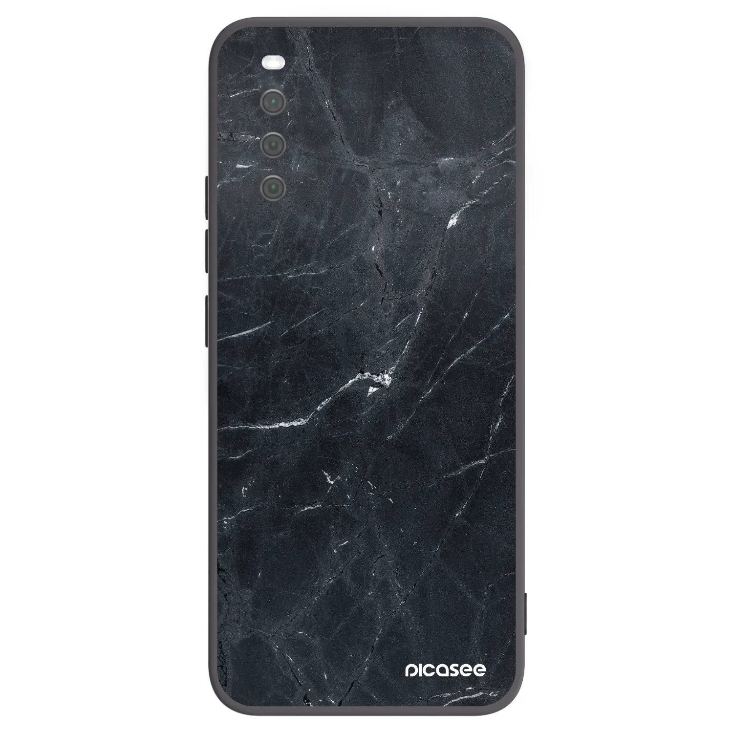 Picasee fekete szilikon tok az alábbi mobiltelefonokra Sony Xperia 10 III - Black marble