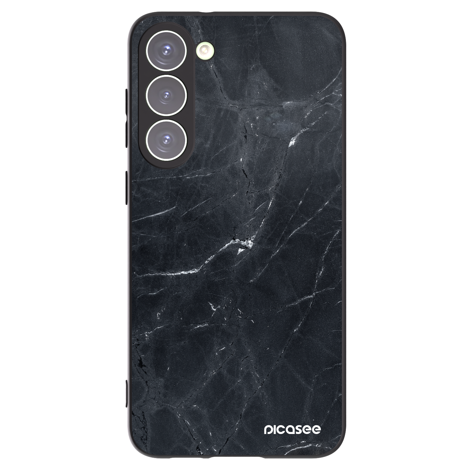 Picasee fekete szilikon tok az alábbi mobiltelefonokra Samsung Galaxy S23+ 5G - Black marble