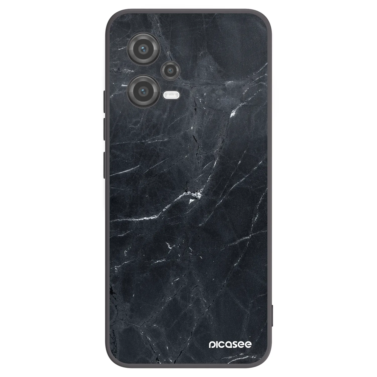 Picasee fekete szilikon tok az alábbi mobiltelefonokra Xiaomi Poco X5 - Black marble