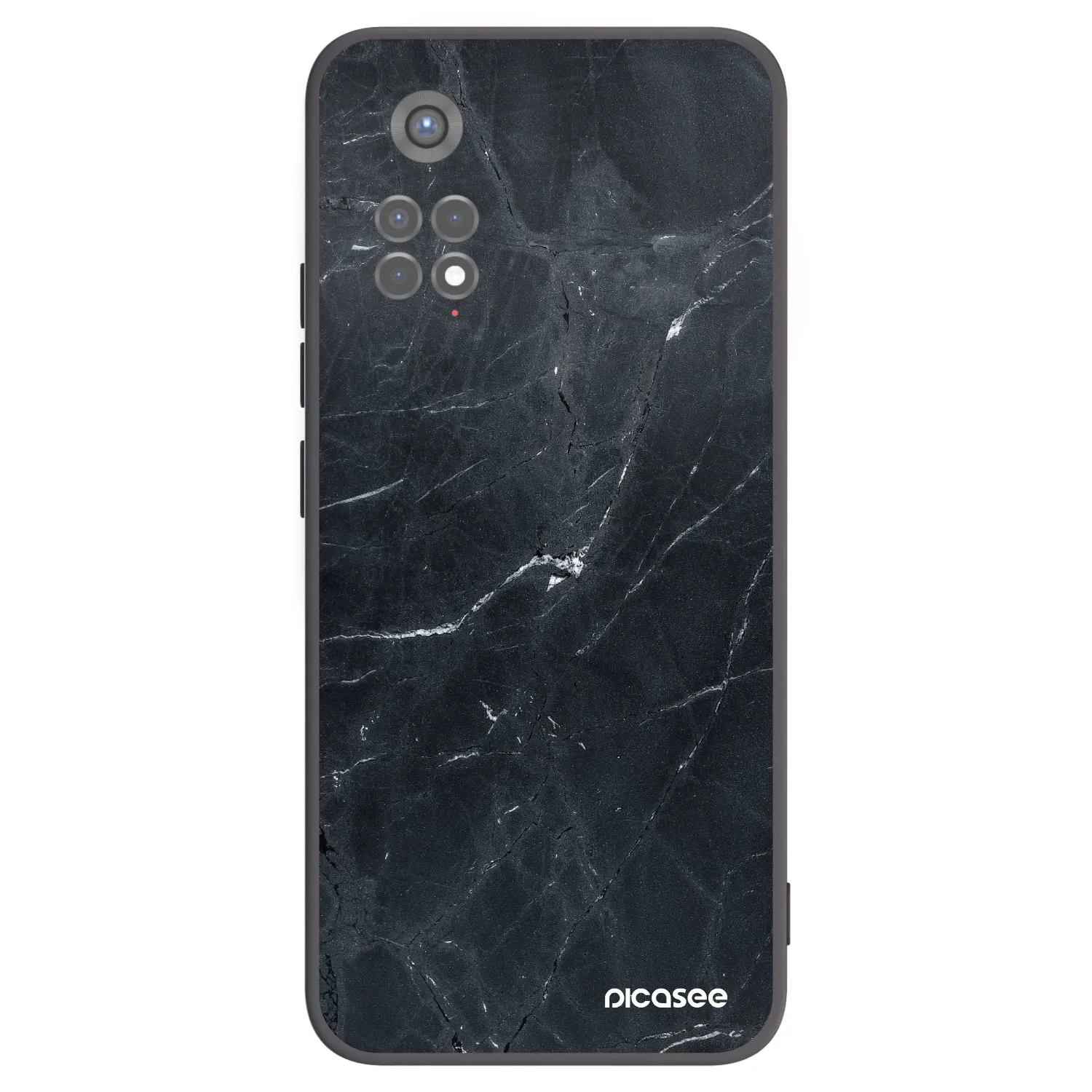 Picasee fekete szilikon tok az alábbi mobiltelefonokra Xiaomi Redmi Note 11S 5G - Black marble
