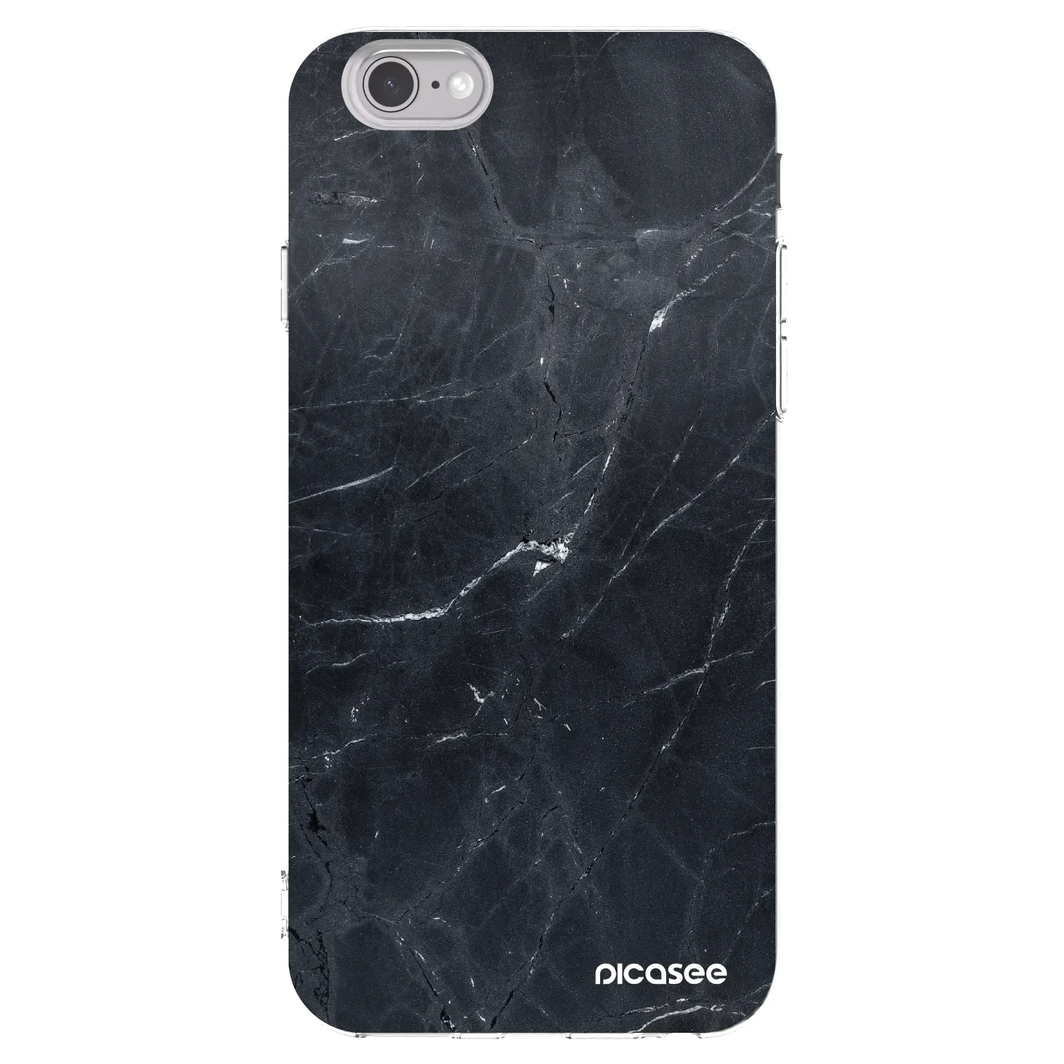 Picasee átlátszó szilikon tok az alábbi mobiltelefonokra Apple iPhone 6/6S - Black marble