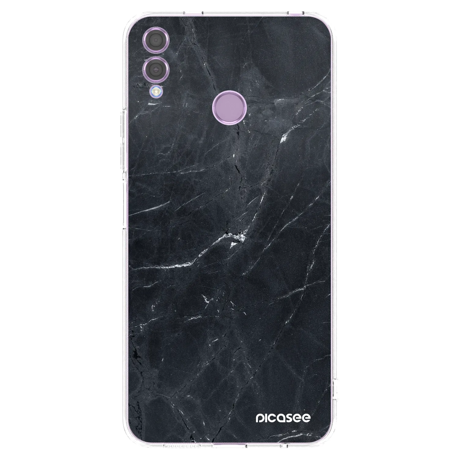 Picasee átlátszó szilikon tok az alábbi mobiltelefonokra Honor 8X - Black marble