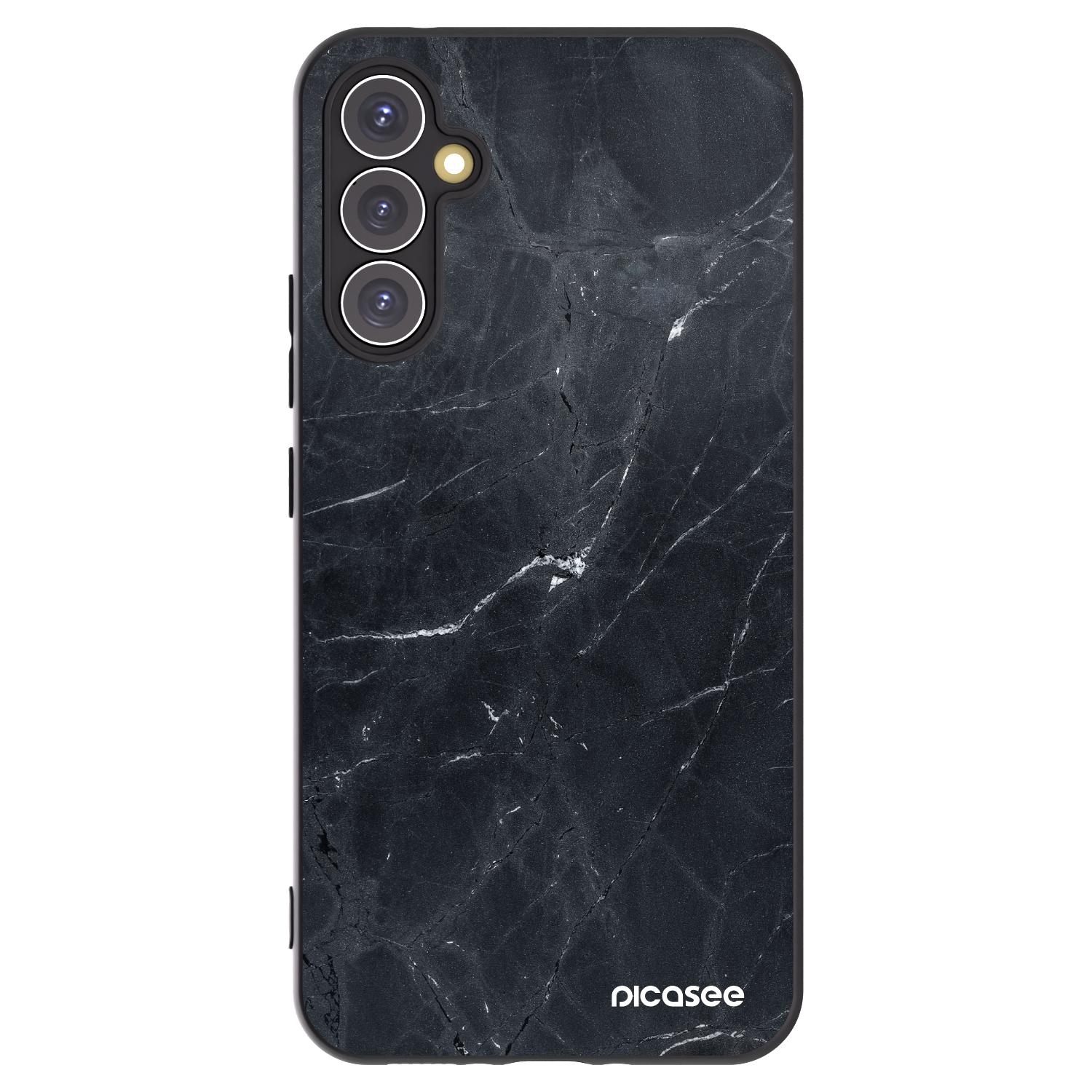 Picasee fekete szilikon tok az alábbi mobiltelefonokra Samsung Galaxy A34 5G A346B - Black marble