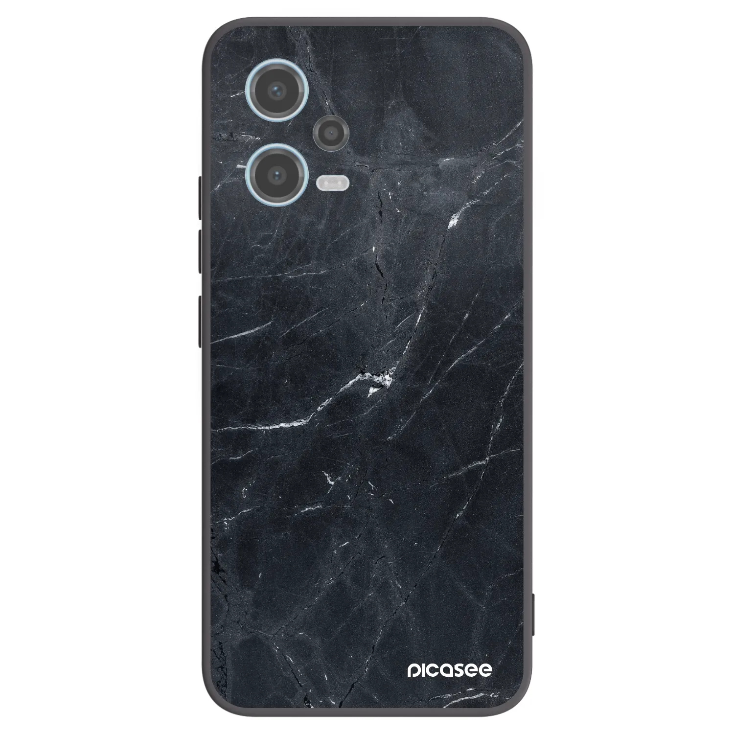 Picasee fekete szilikon tok az alábbi mobiltelefonokra Xiaomi Redmi Note 12 5G - Black marble