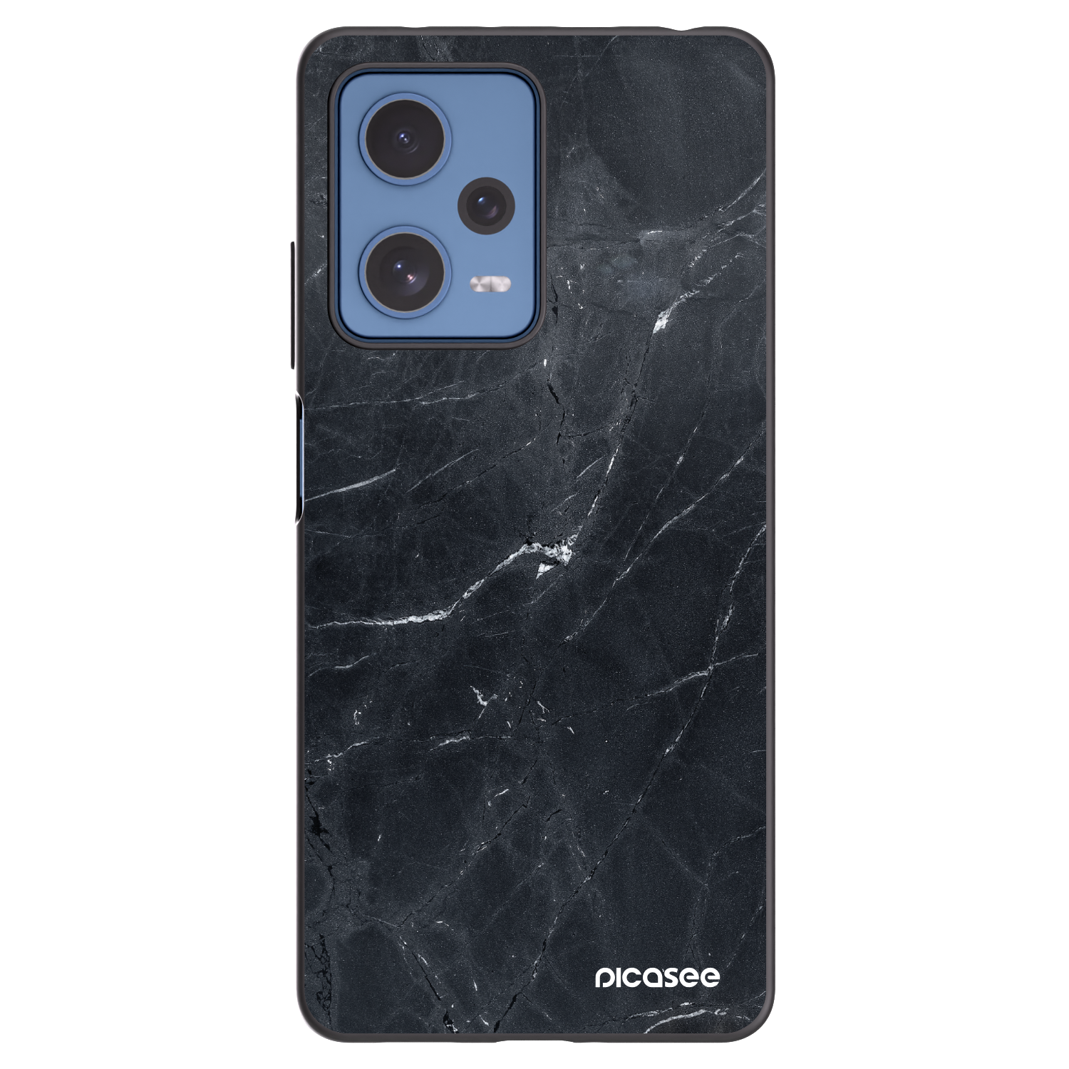 Picasee fekete szilikon tok az alábbi mobiltelefonokra Xiaomi Redmi Note 12 Pro 5G - Black marble
