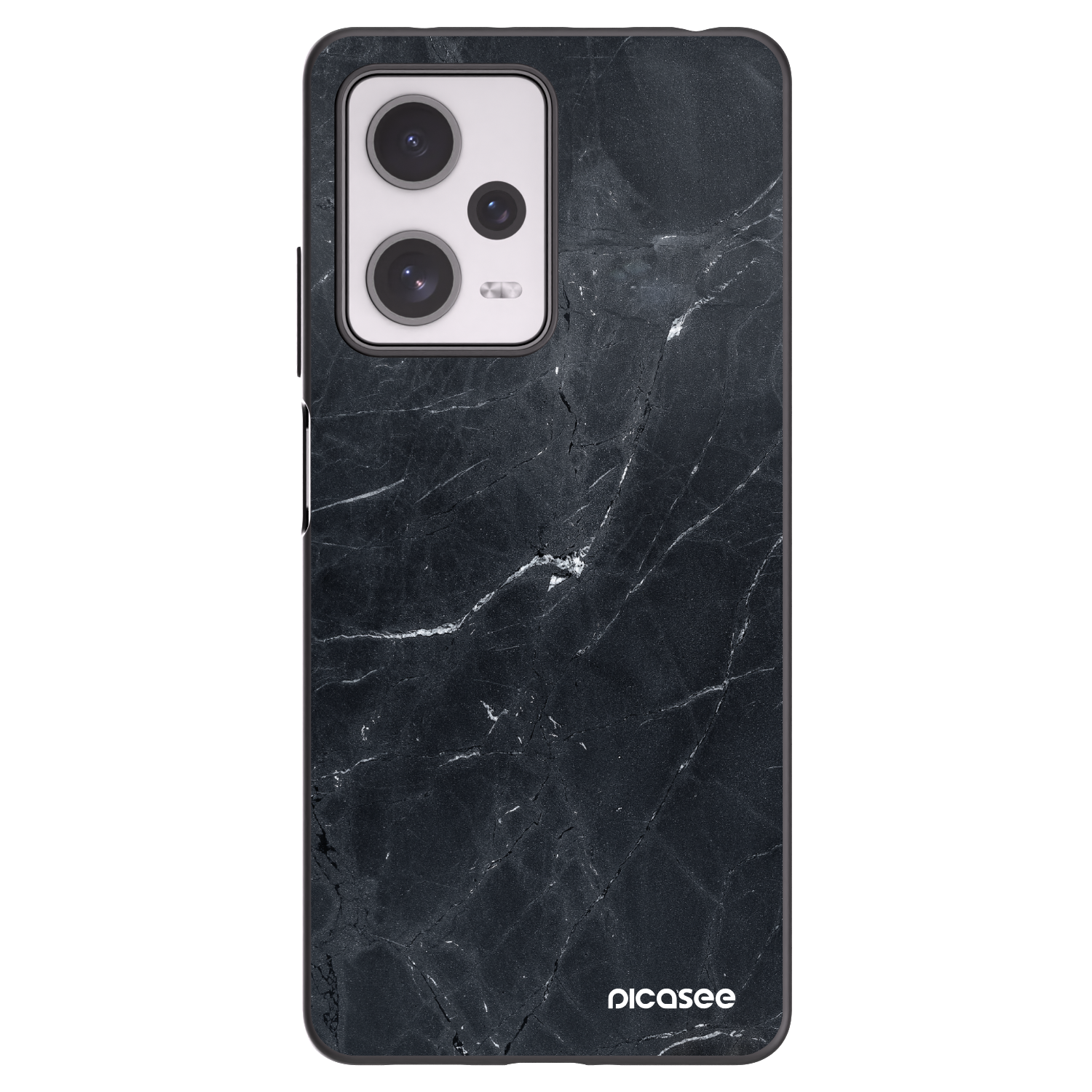 Picasee fekete szilikon tok az alábbi mobiltelefonokra Xiaomi Redmi Note 12 Pro+ 5G - Black marble