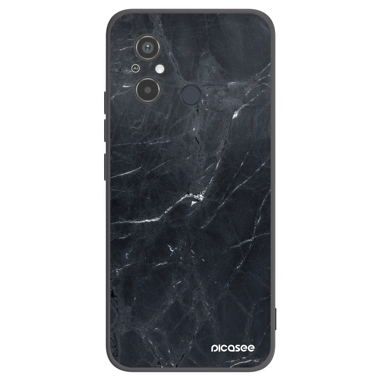 Picasee fekete szilikon tok az alábbi mobiltelefonokra Xiaomi Redmi 12C - Black marble