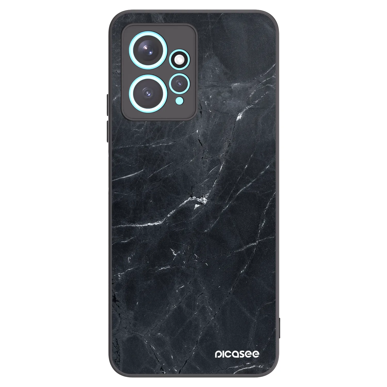 Picasee fekete szilikon tok az alábbi mobiltelefonokra Xiaomi Redmi Note 12 4G - Black marble