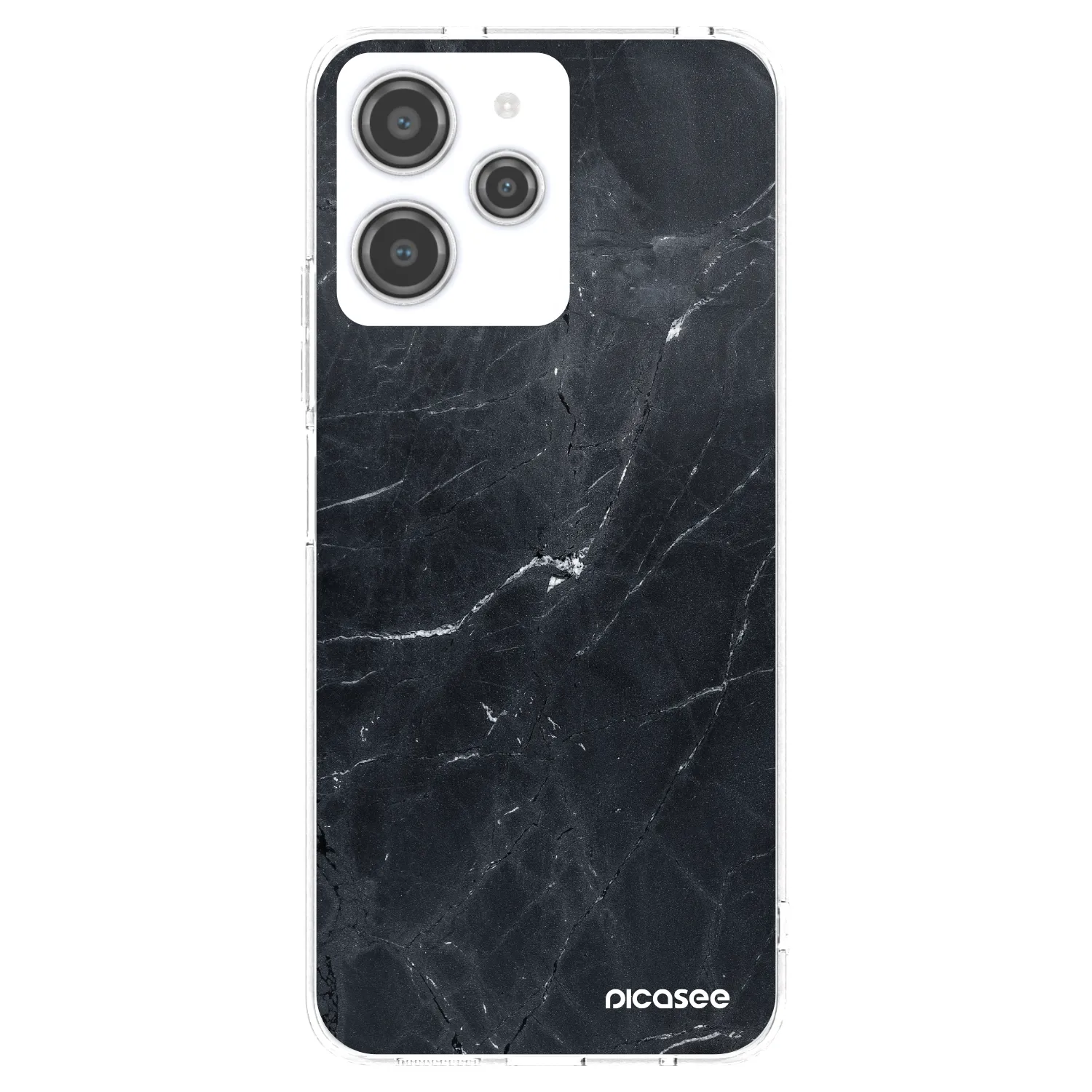 Picasee átlátszó szilikon tok az alábbi mobiltelefonokra Xiaomi Redmi 12 4G - Black marble