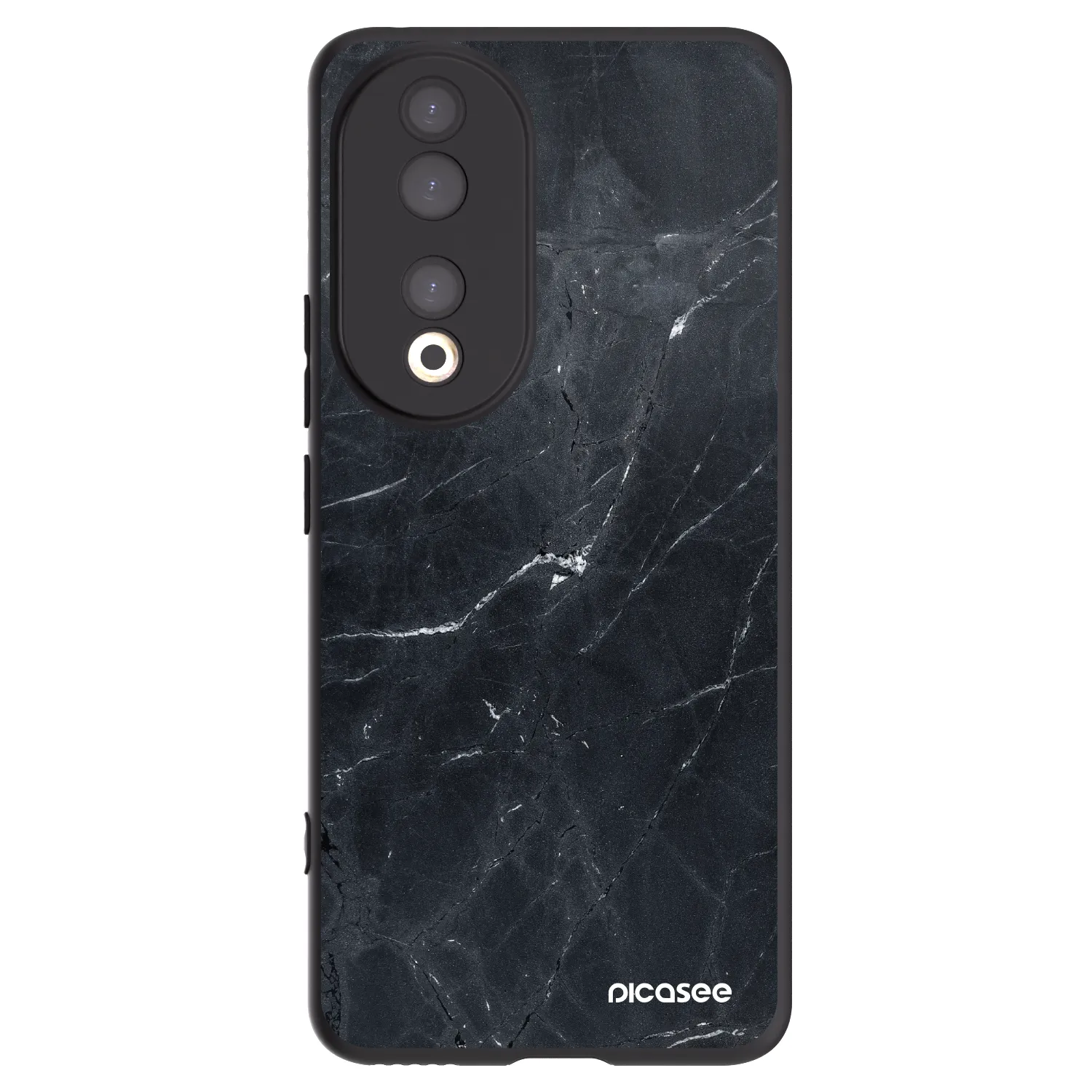 Picasee fekete szilikon tok az alábbi mobiltelefonokra Honor 90 5G - Black marble