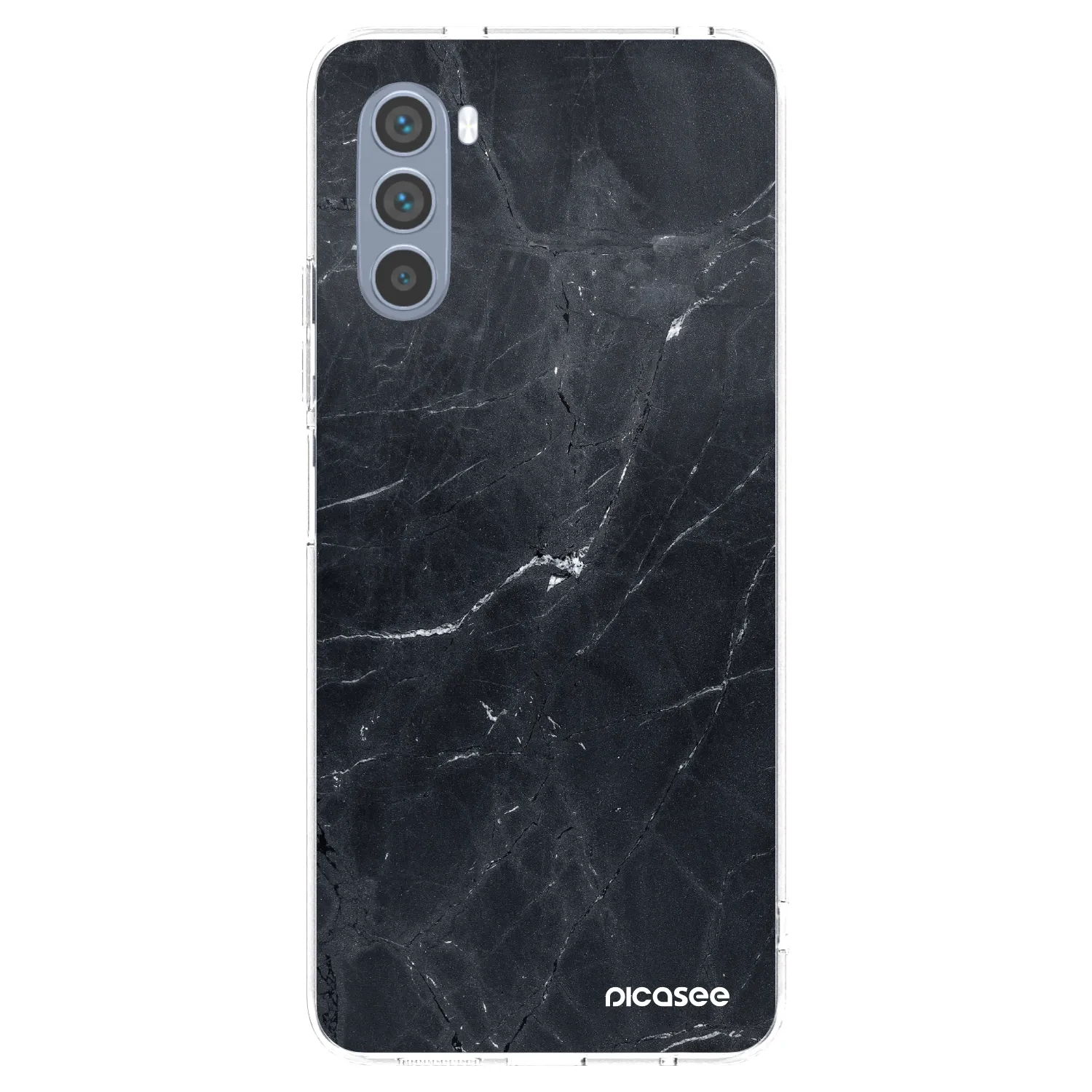 Picasee átlátszó szilikon tok az alábbi mobiltelefonokra Motorola Moto G62 - Black marble