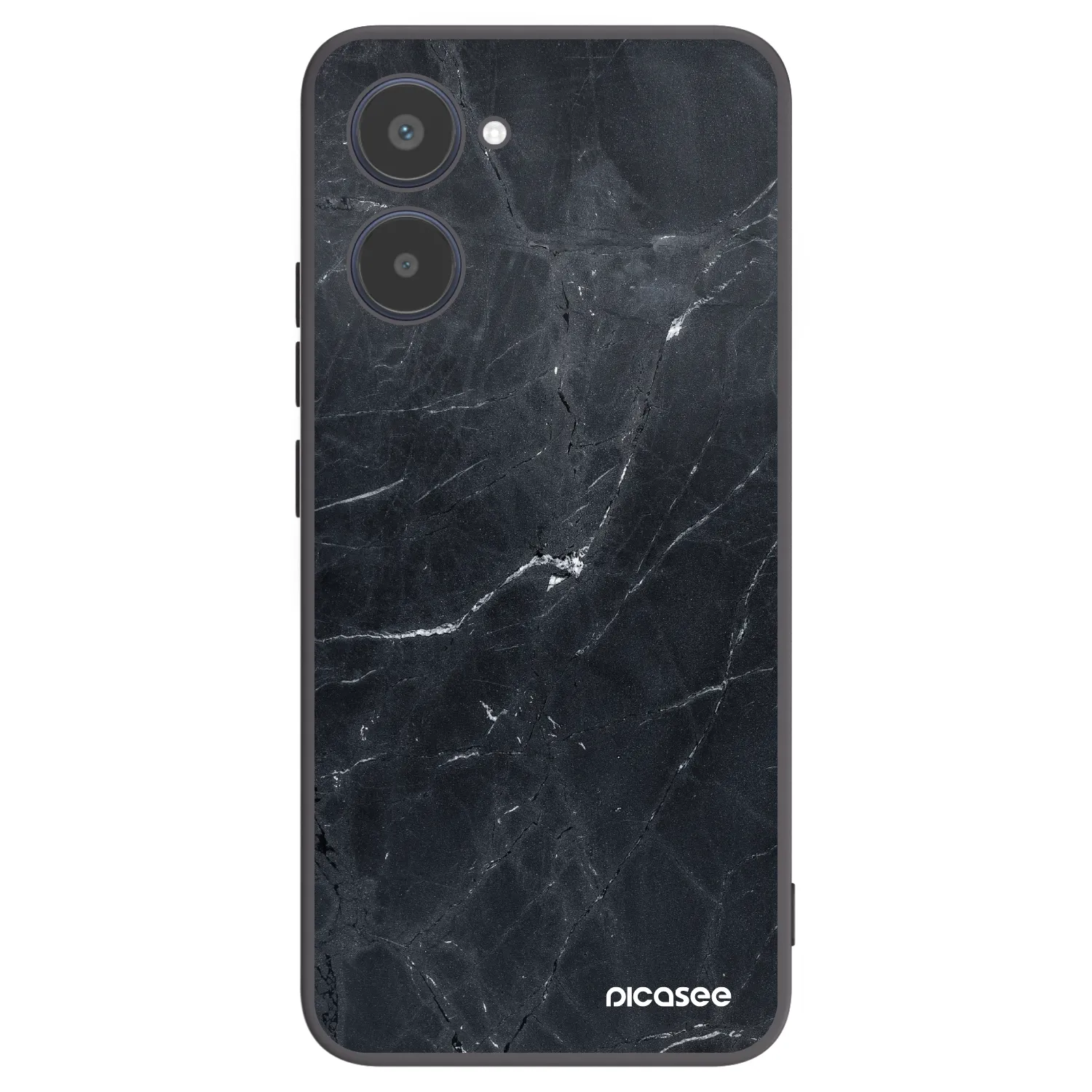 Picasee fekete szilikon tok az alábbi mobiltelefonokra Realme 10 4G - Black marble
