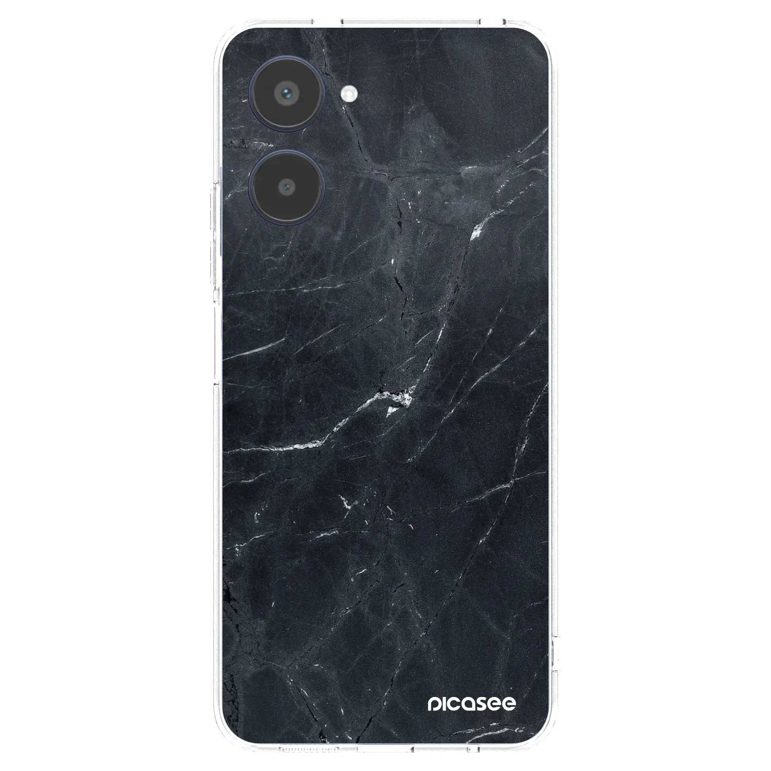 Picasee átlátszó szilikon tok az alábbi mobiltelefonokra Realme 10 4G - Black marble