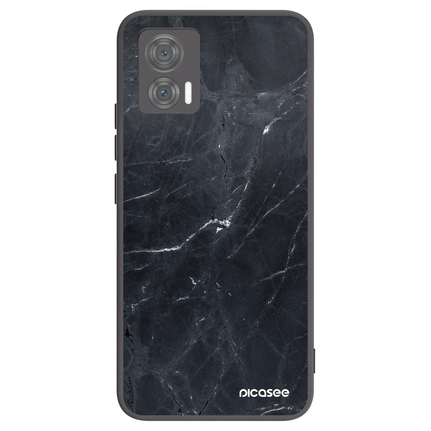 Picasee fekete szilikon tok az alábbi mobiltelefonokra Motorola Edge 30 Neo - Black marble