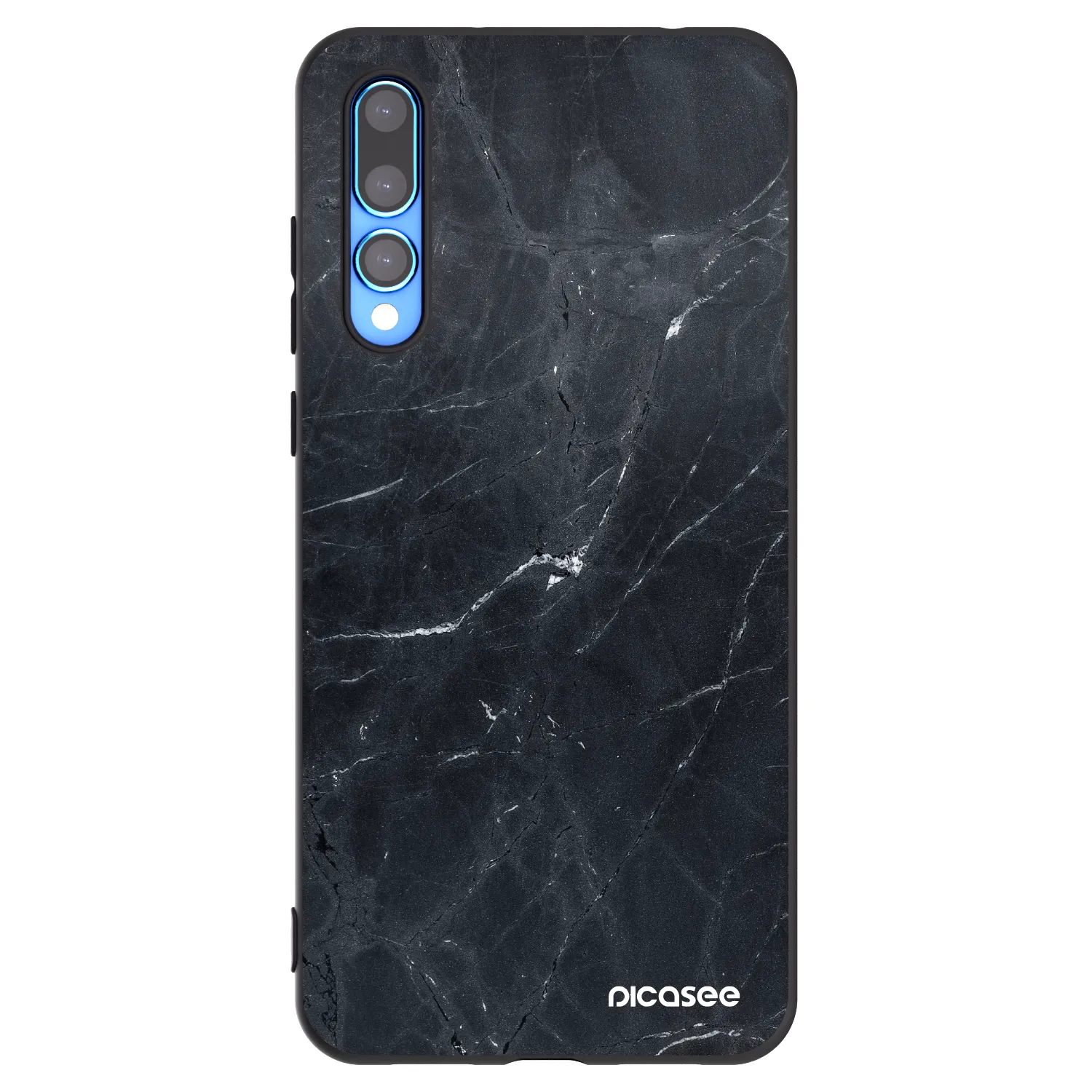 Picasee fekete szilikon tok az alábbi mobiltelefonokra Huawei P20 Pro - Black marble