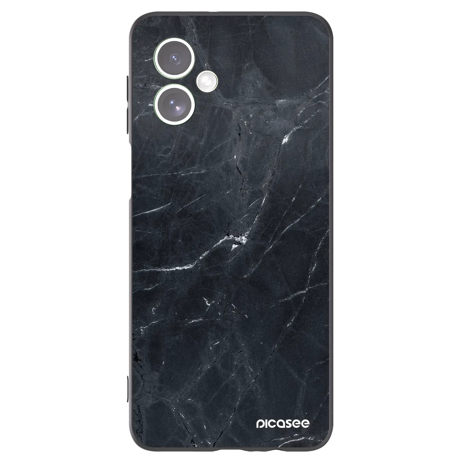 Picasee fekete szilikon tok az alábbi mobiltelefonokra Motorola Moto G54 5G - Black marble