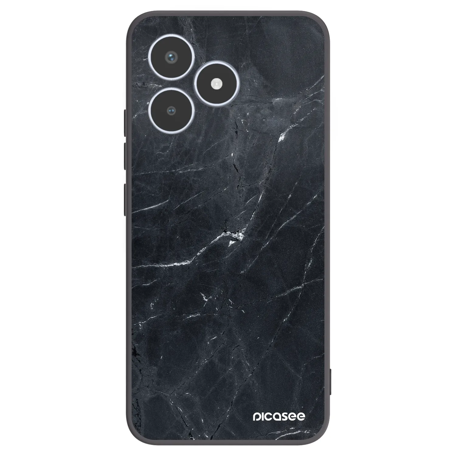 Picasee fekete szilikon tok az alábbi mobiltelefonokra Realme C53 - Black marble