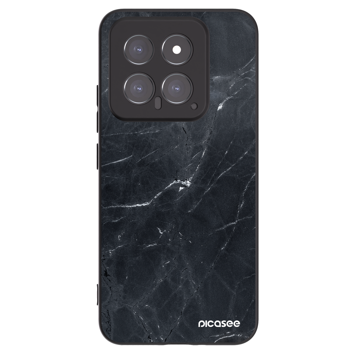 Picasee fekete szilikon tok az alábbi mobiltelefonokra Xiaomi 14 - Black marble