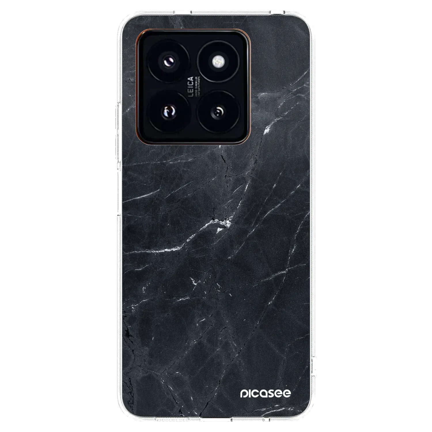 Picasee átlátszó szilikon tok az alábbi mobiltelefonokra Xiaomi 14 Pro - Black marble