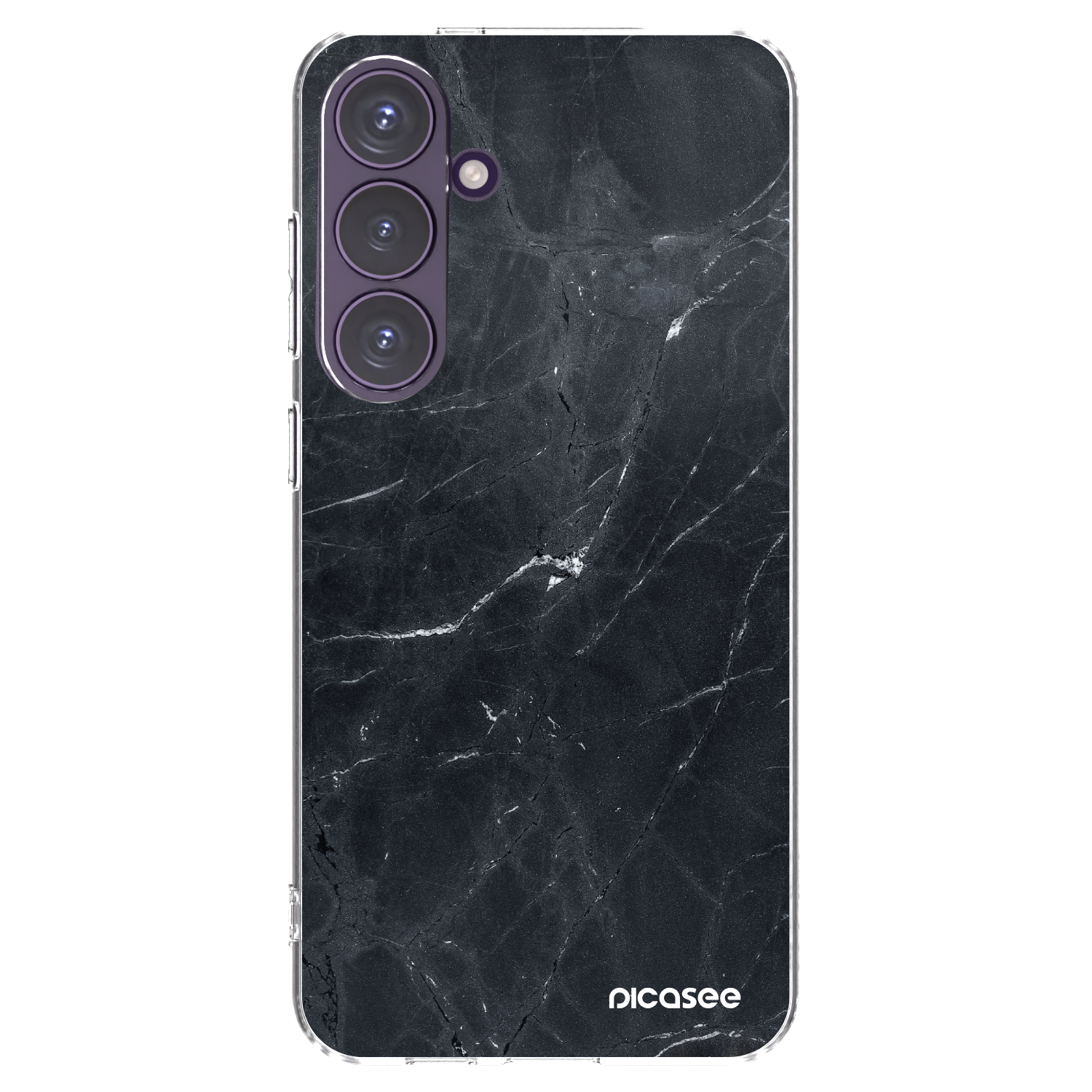 Picasee átlátszó szilikon tok az alábbi mobiltelefonokra Samsung Galaxy S24+ S926B 5G - Black marble