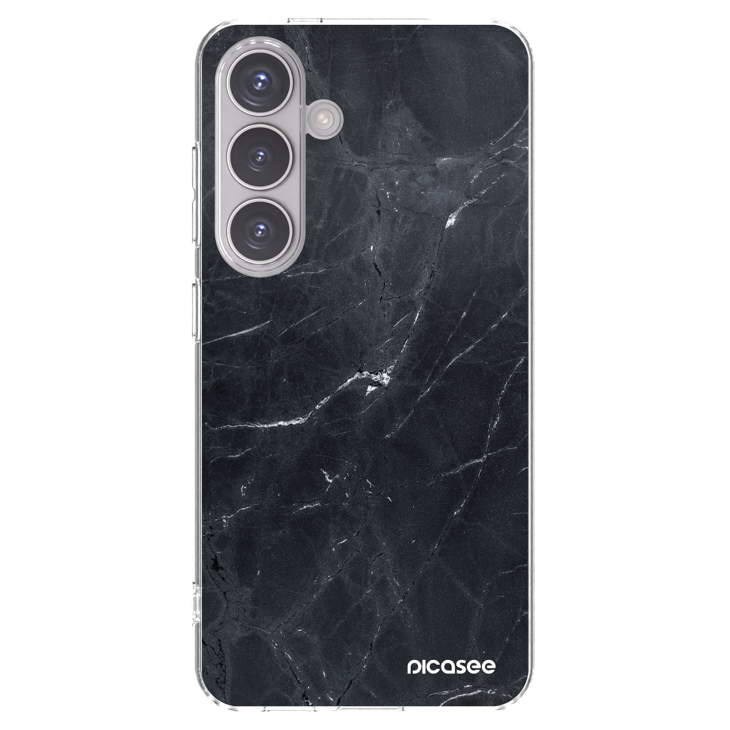 Picasee átlátszó szilikon tok az alábbi mobiltelefonokra Samsung Galaxy S24 S921B 5G - Black marble