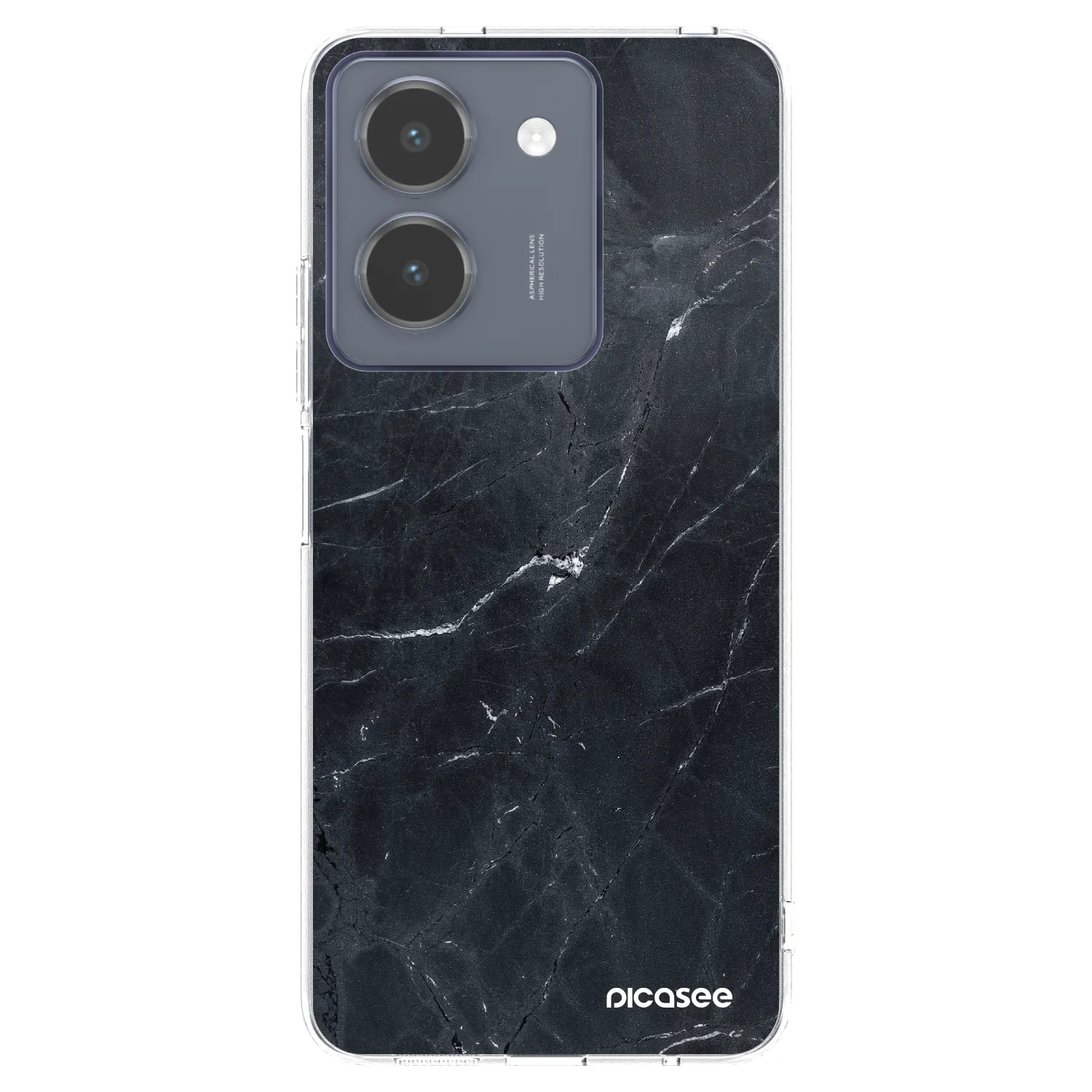 Picasee átlátszó szilikon tok az alábbi mobiltelefonokra Vivo Y36 4G - Black marble