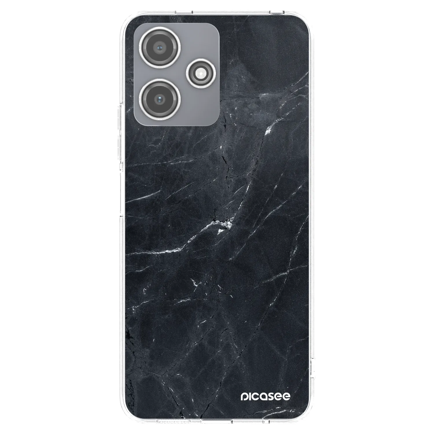 Picasee átlátszó szilikon tok az alábbi mobiltelefonokra Xiaomi Redmi 12 5G - Black marble