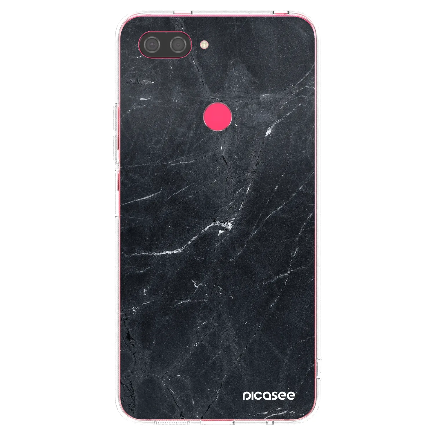 Picasee átlátszó szilikon tok az alábbi mobiltelefonokra Xiaomi Mi 8 Lite - Black marble